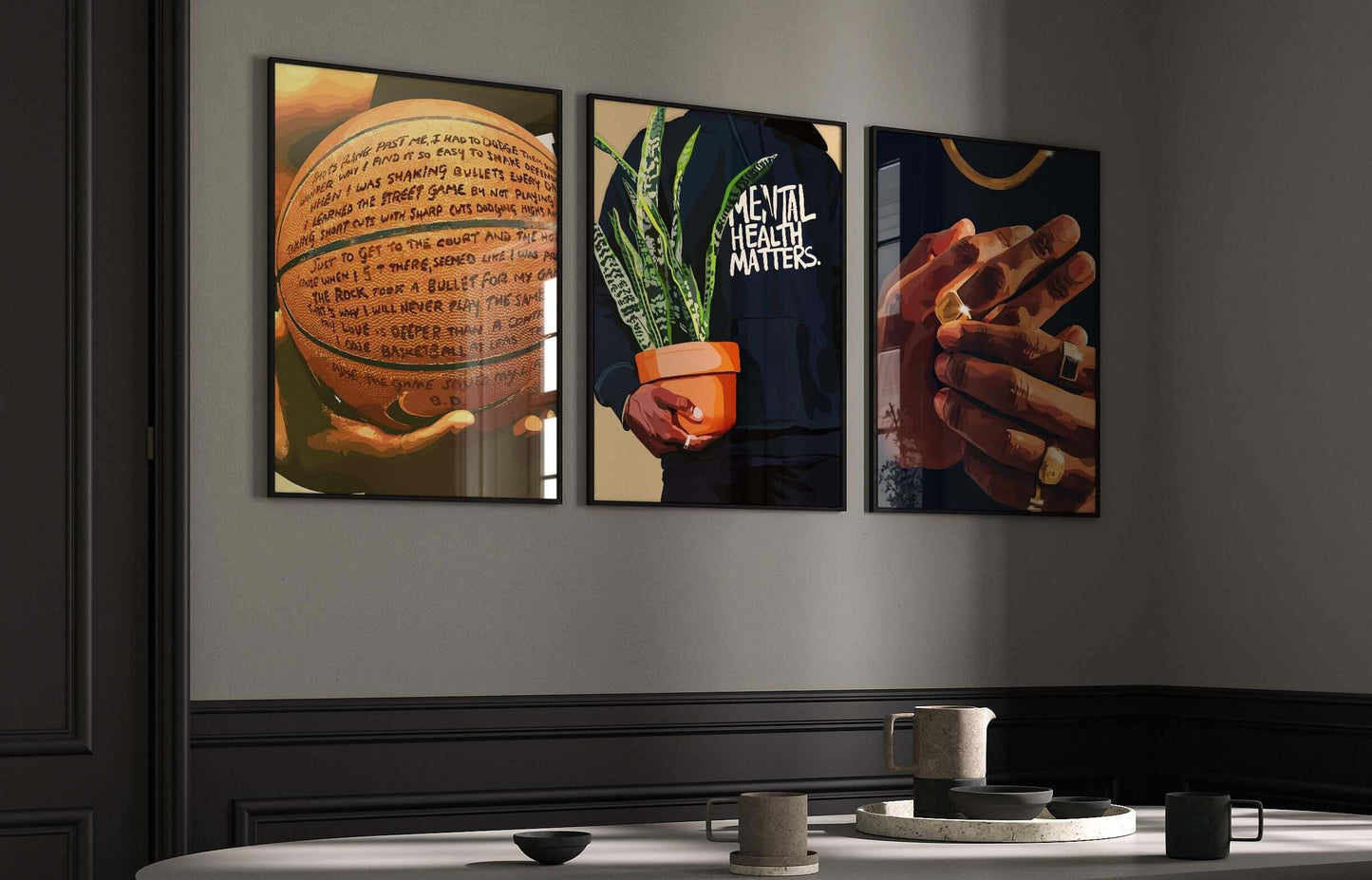 Black Men Cave Poster Set of 6 - Haus of Prints