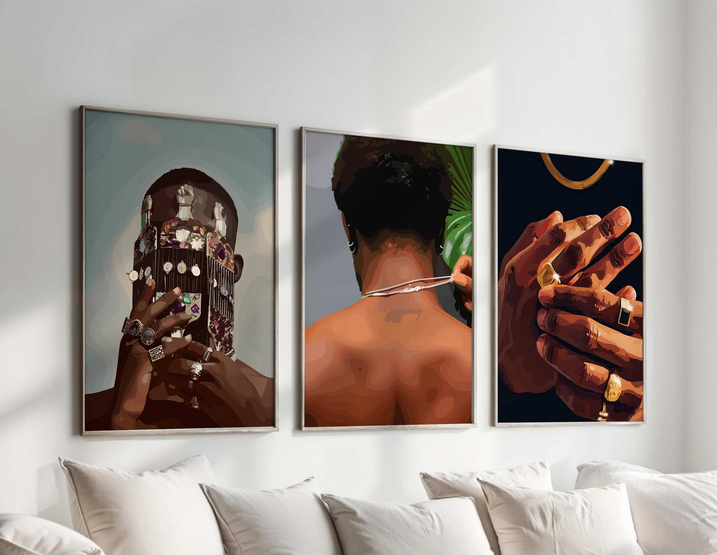 Black Men Cave Poster Set of 6 - Haus of Prints