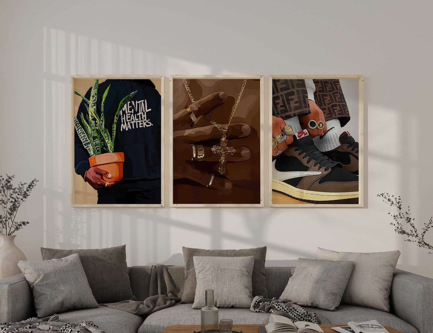 Black Men Urban Poster Set of 6 - Haus of Prints
