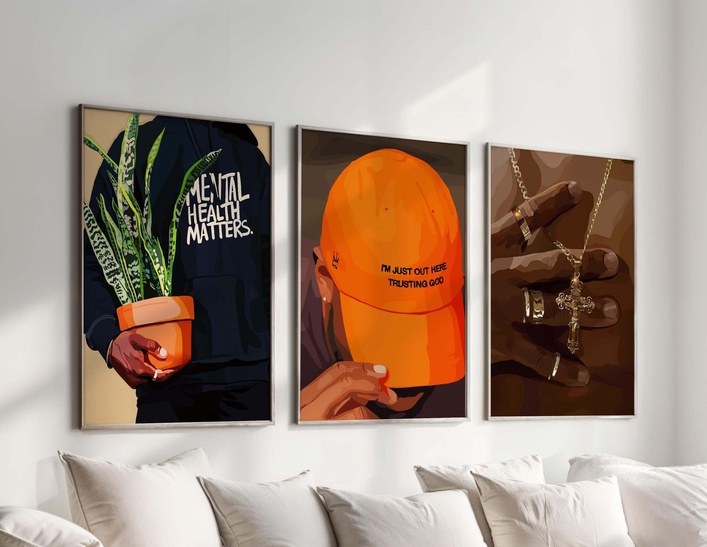Black Men Urban Poster Set of 6 - Haus of Prints
