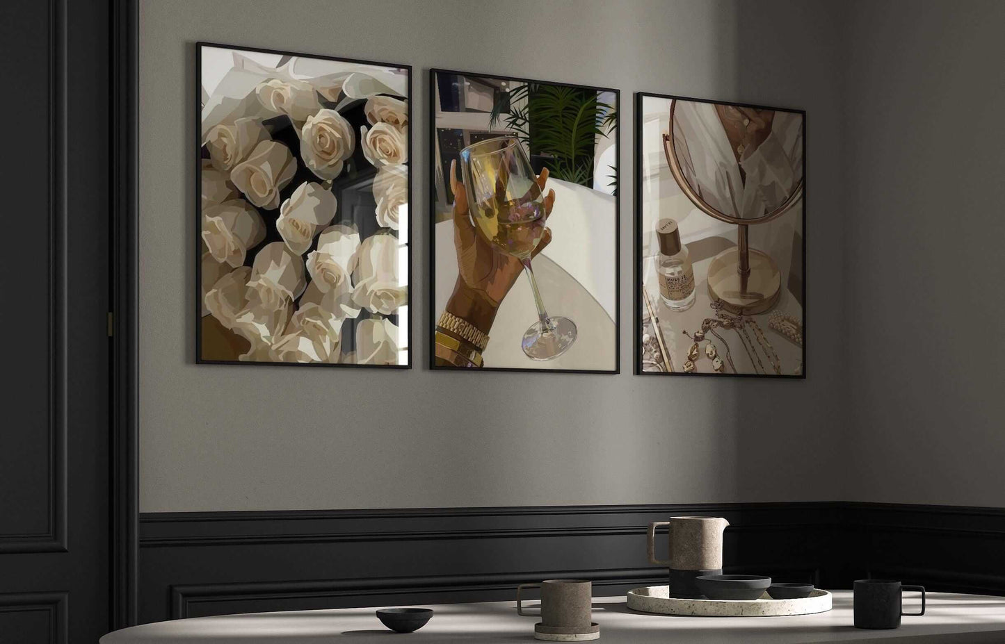 Black Woman Art Set of 3 Digital Prints - Haus of Prints