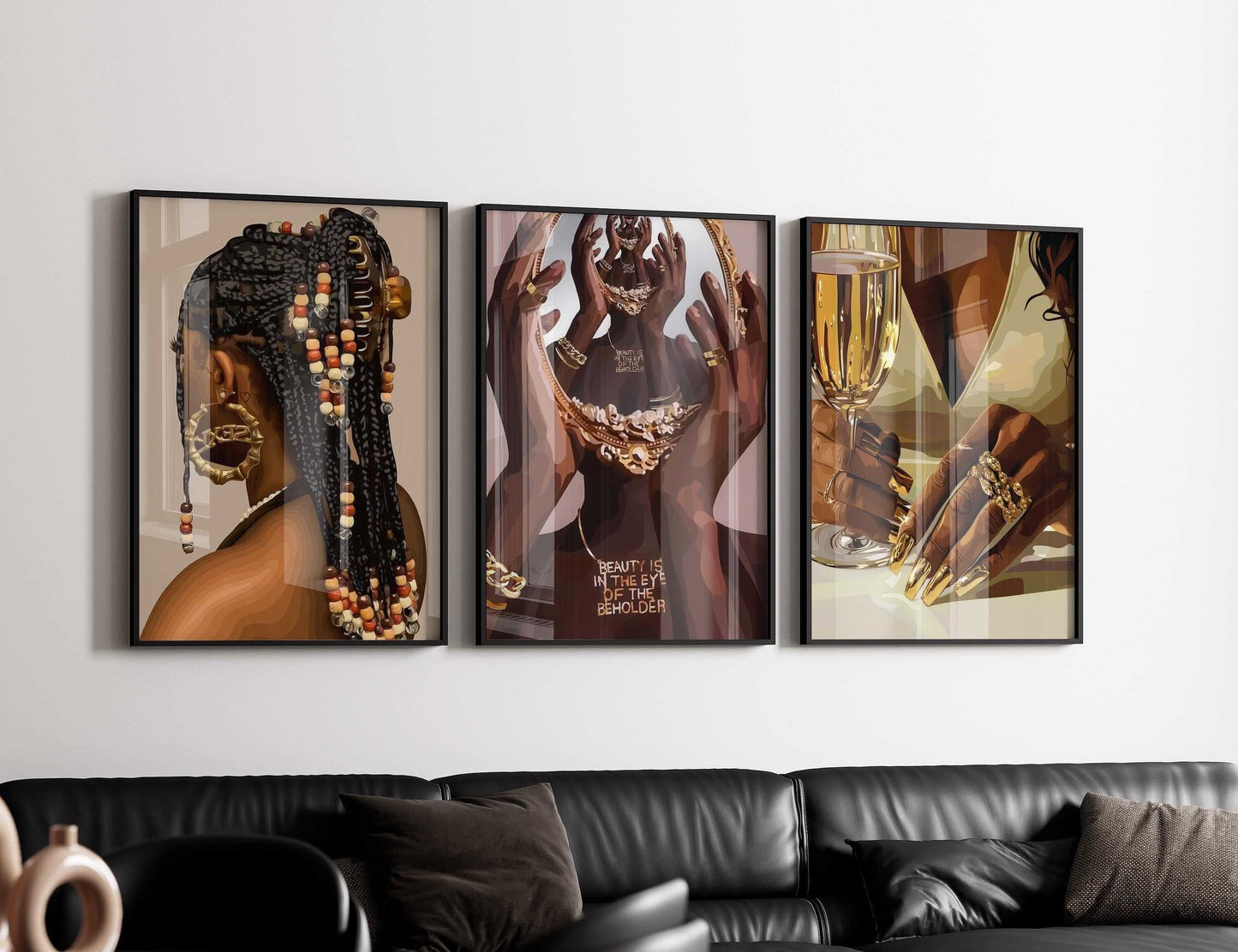 Black Woman Printable Art Print Set of 9 - Haus of Prints