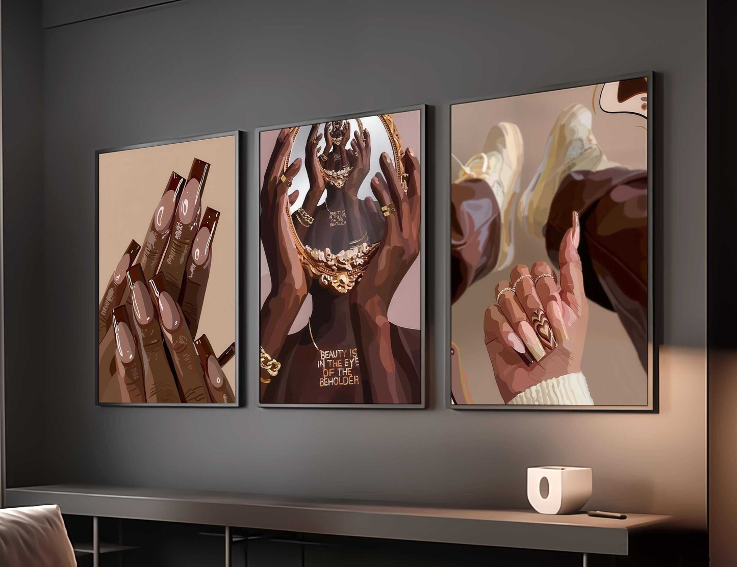 Black Woman Printable Art Print Set of 9 - Haus of Prints
