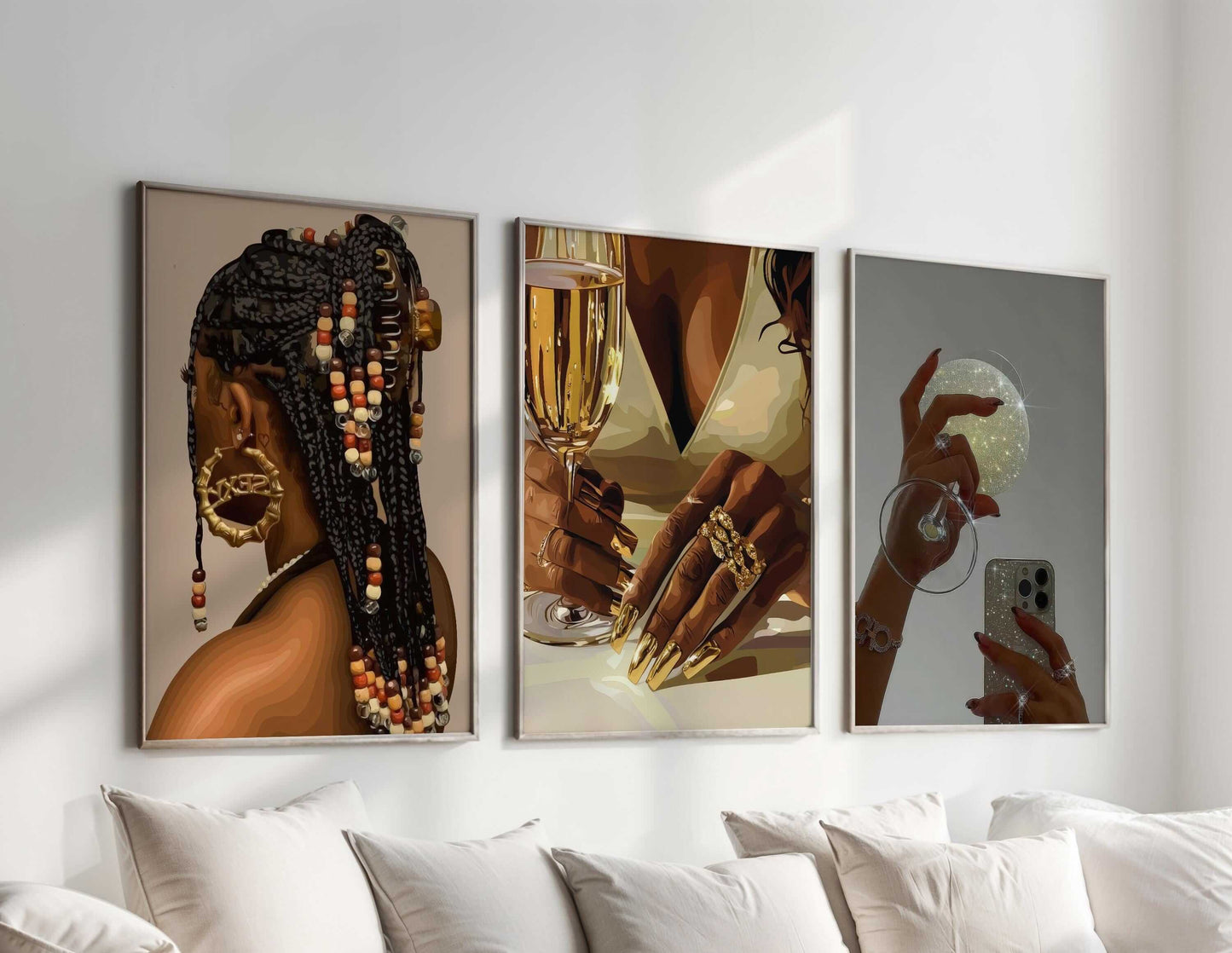 Black Woman Printable Art Print Set of 9 - Haus of Prints