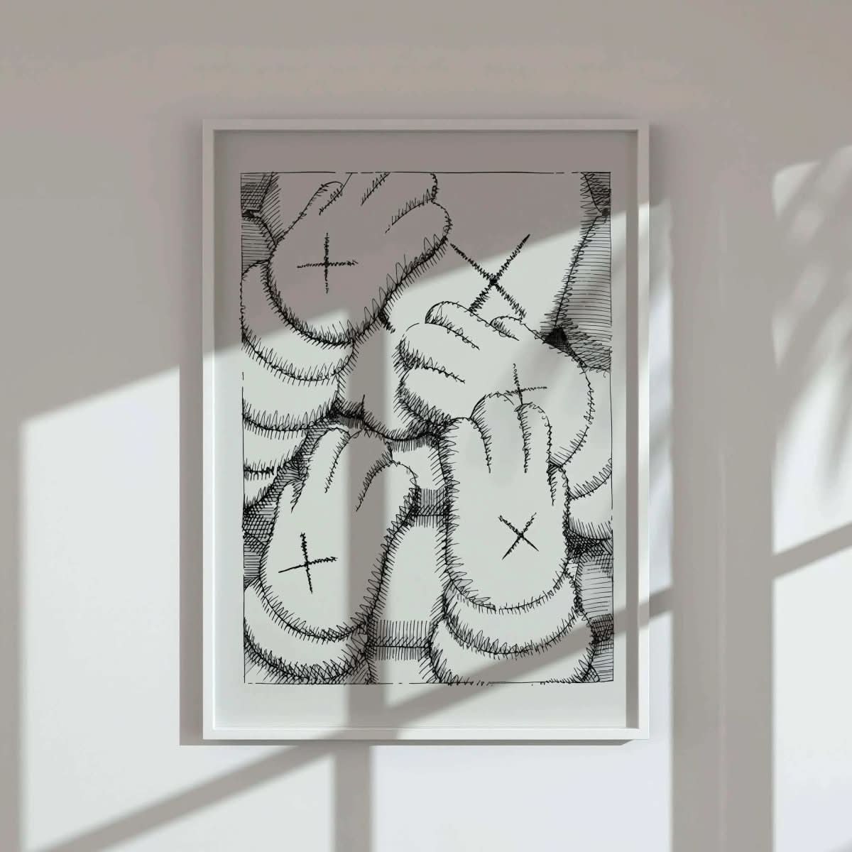 Black and White Toys Set of 3 Posters showcasing modern art style, perfect for trendy living spaces.