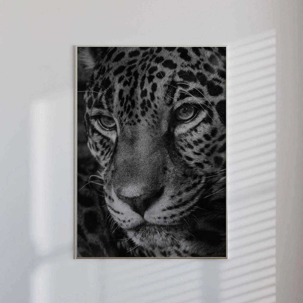 Fashion Home Decor Poster featuring a glamorous figure in sunglasses against a sleek dark background, exuding luxury.