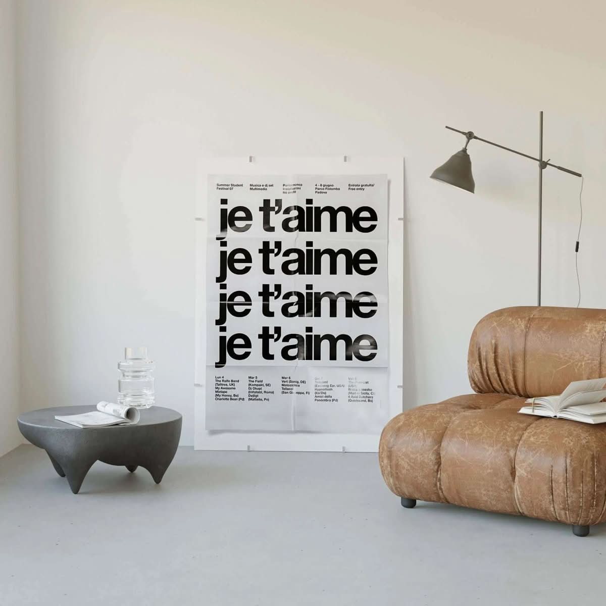 Minimalist French Quote Art Print leaning against a surface, designed for instant visual appeal in any room.