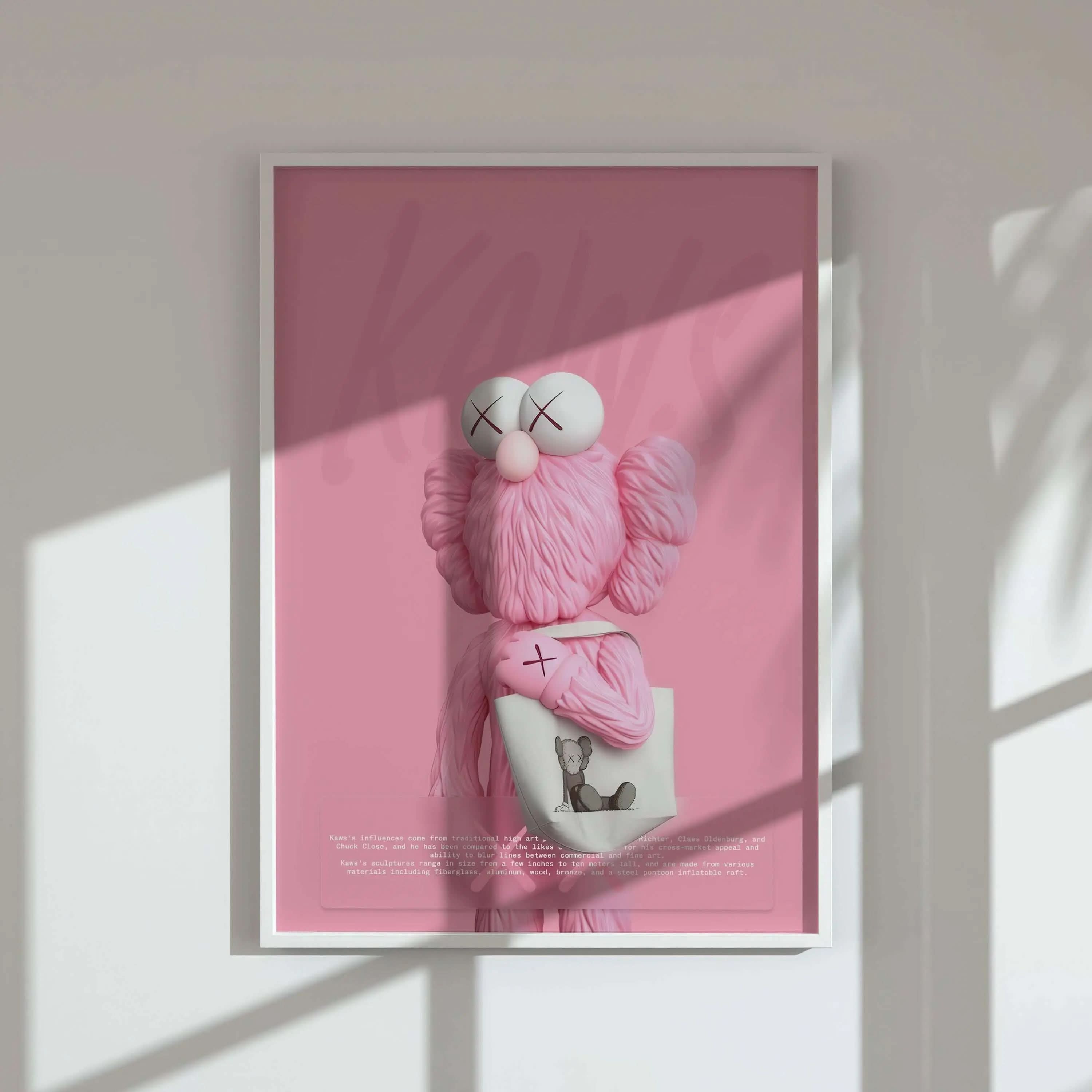 Hypebeast Pink Wall Art Set of 3 showcasing vibrant digital downloads with modern street style elements.