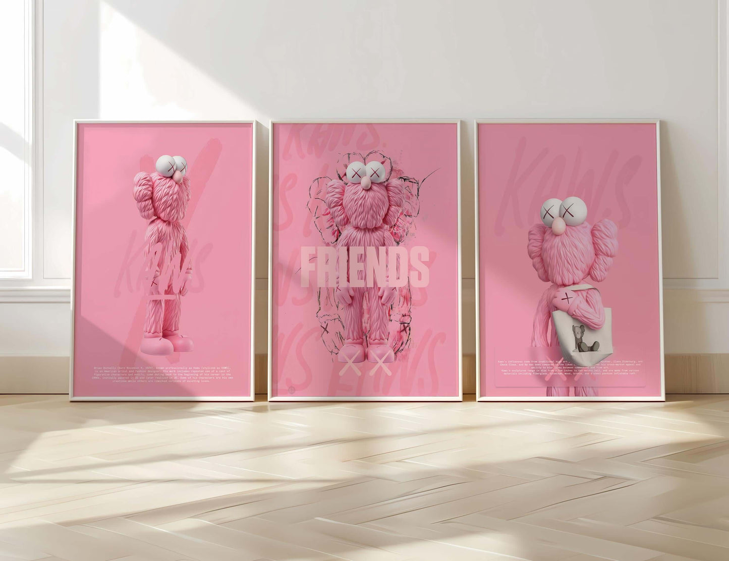 Hypebeast Pink Wall Art Set of 3 - Haus of Prints