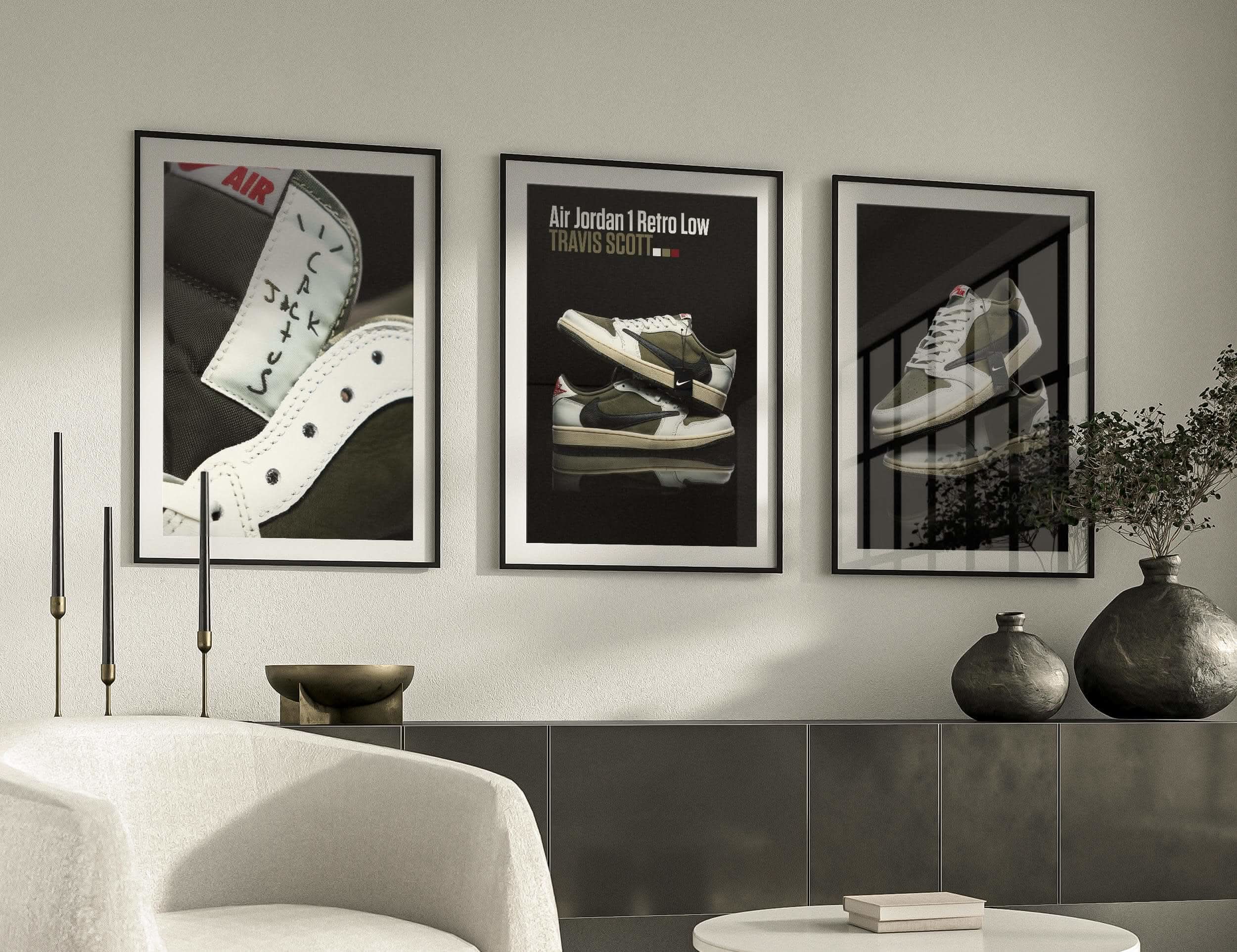 Hypebeast Urban Sneaker Poster Set of 3 displaying classic sneaker design with artistic flair in vibrant colors.