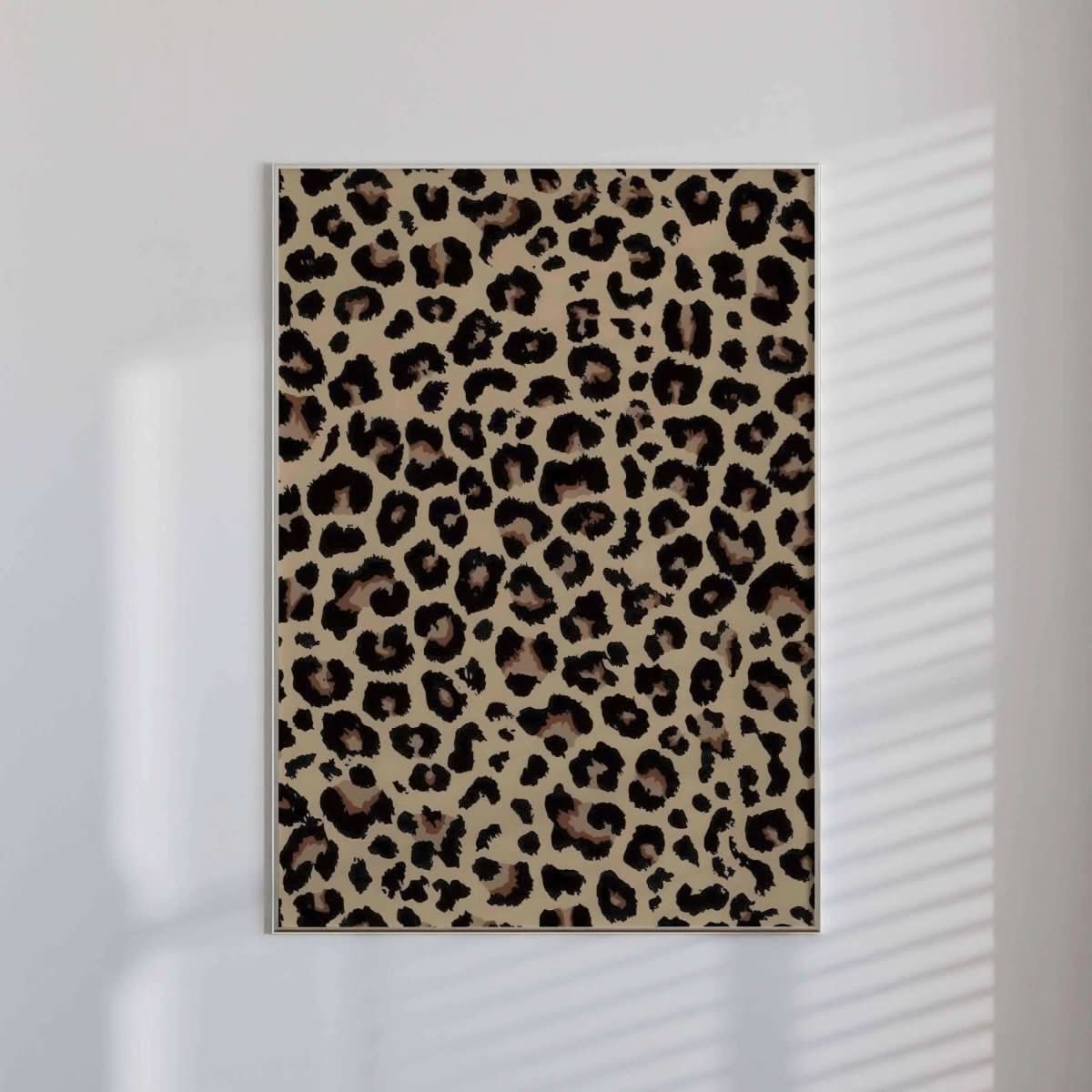 Leopard Design Wall Art Set of 3 with a printable leopard spot texture, ideal for adding unique flair to modern interiors.