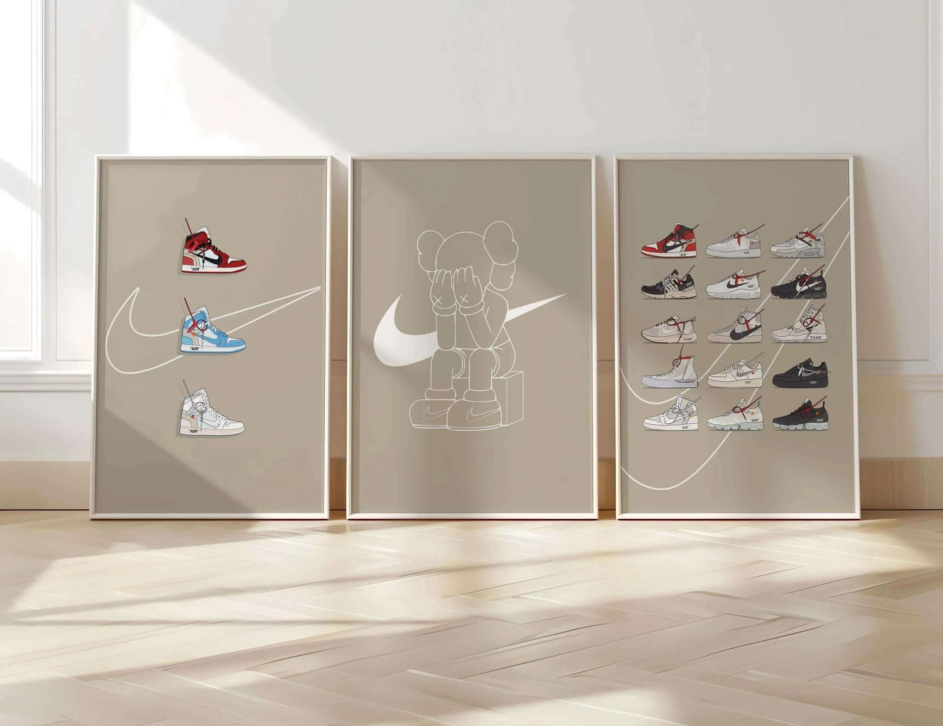 Artistic portrayal of Nike Hypebeast Sneakers with an array of vibrant sneaker illustrations.