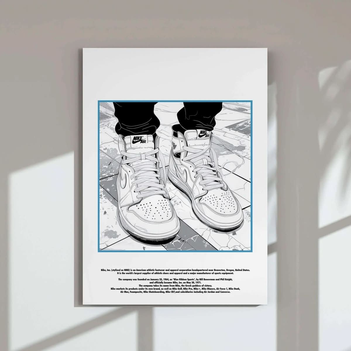 Sneaker graphic from Nike Sneaker Wall Art Set of 3 featuring bold "Have A Nice Day" text.
