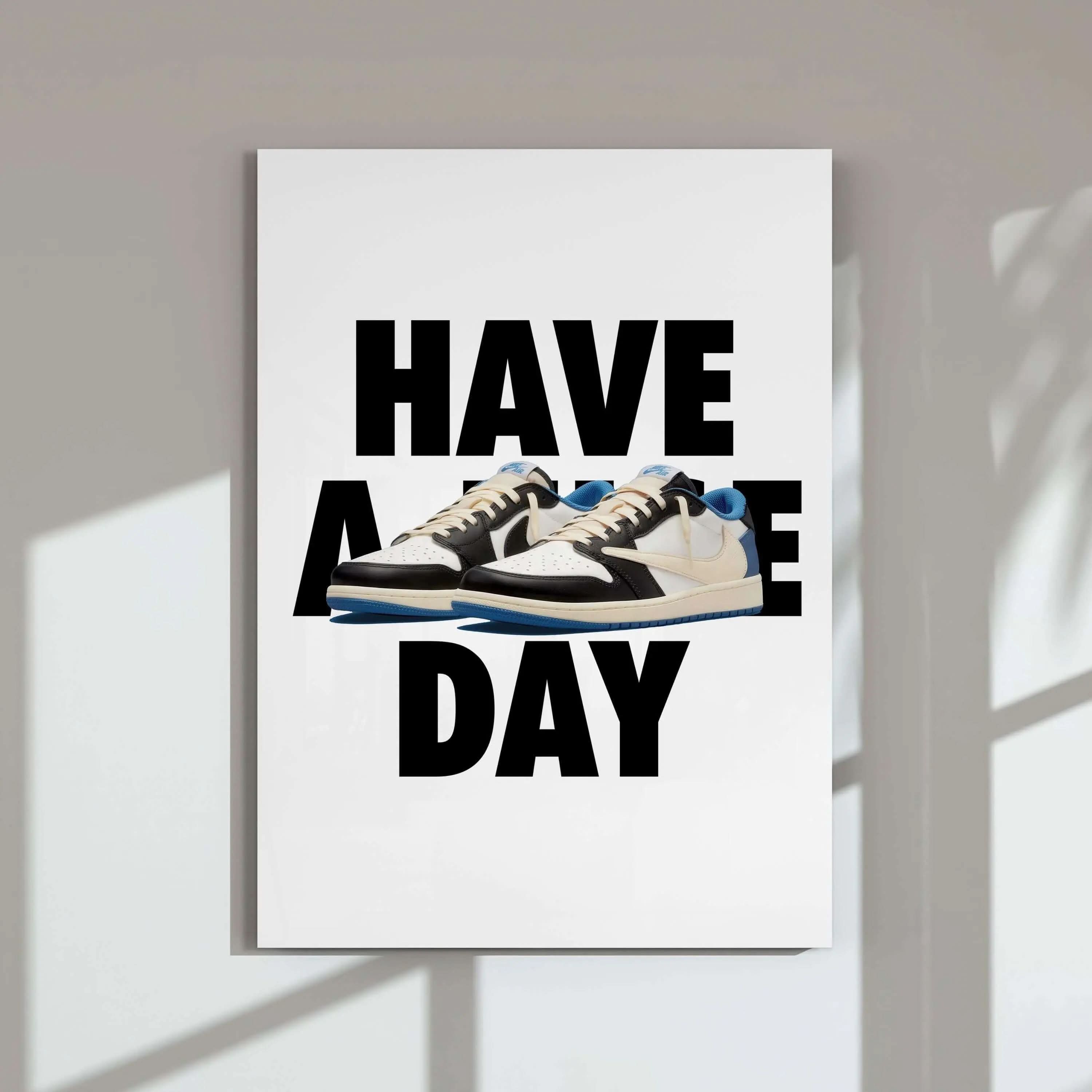 Nike Sneaker Wall Art Set of 3 presenting "Just Do It" text with stylish swoosh design.