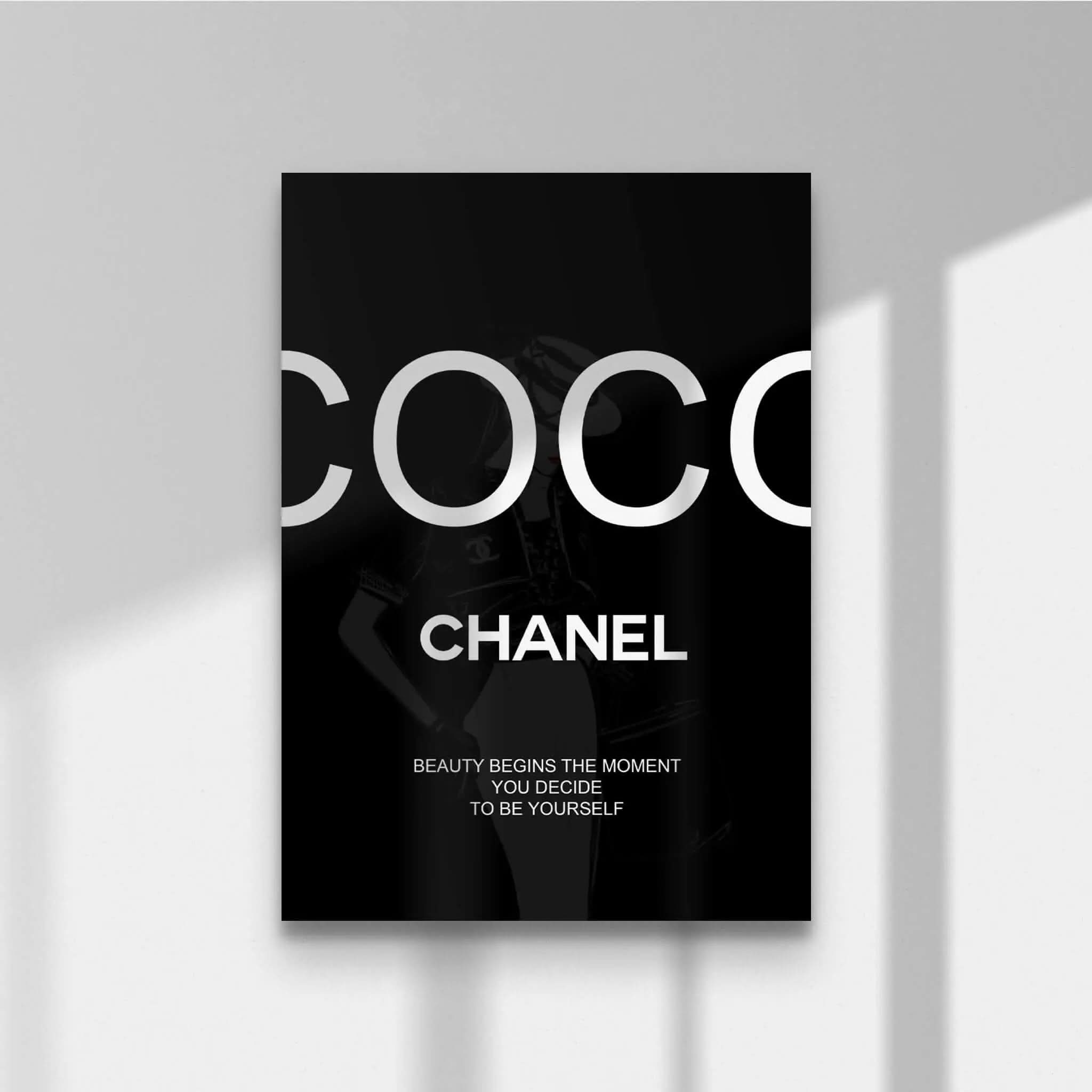 Parisian Statement - Minimalist Quote Print, emphasizing its stylish simplicity with a bold quote set against a dark backdrop.