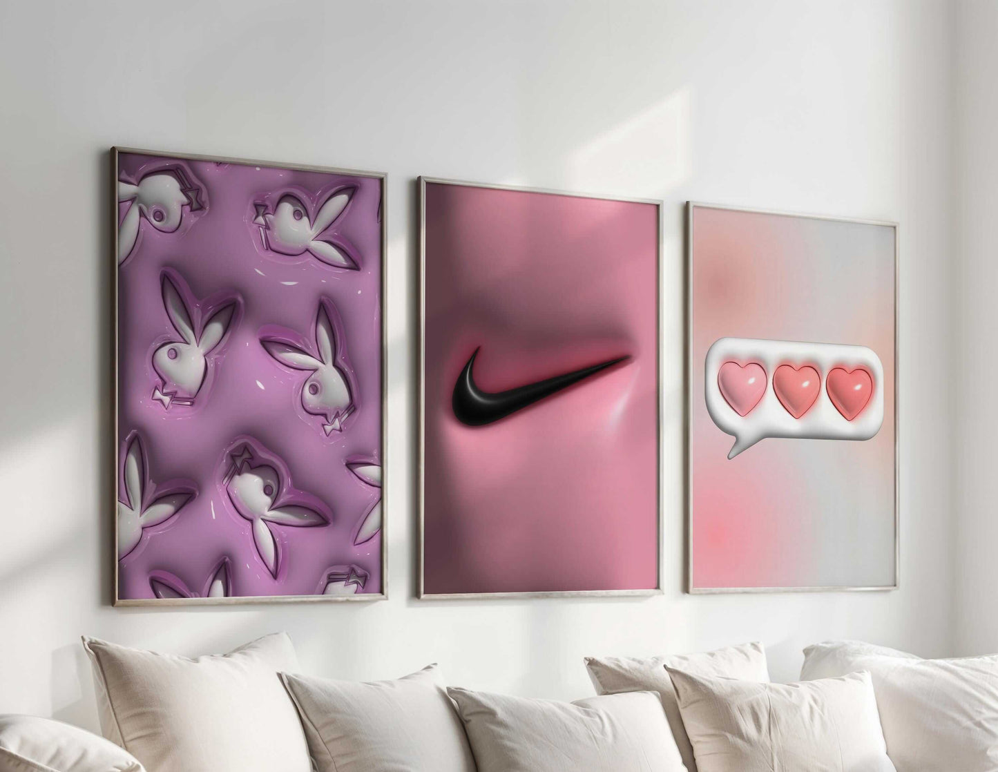 Pink Hypebeast Room Decor Set of 6 - Haus of Prints