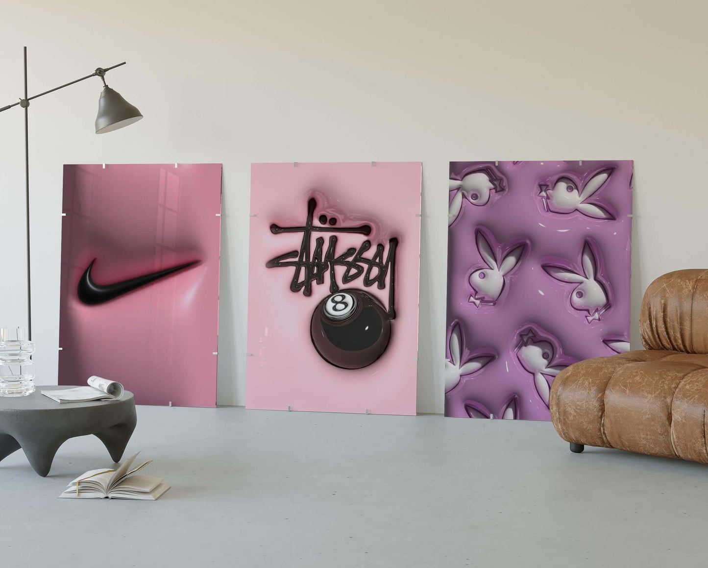 Pink Hypebeast Room Decor Set of 6 - Haus of Prints