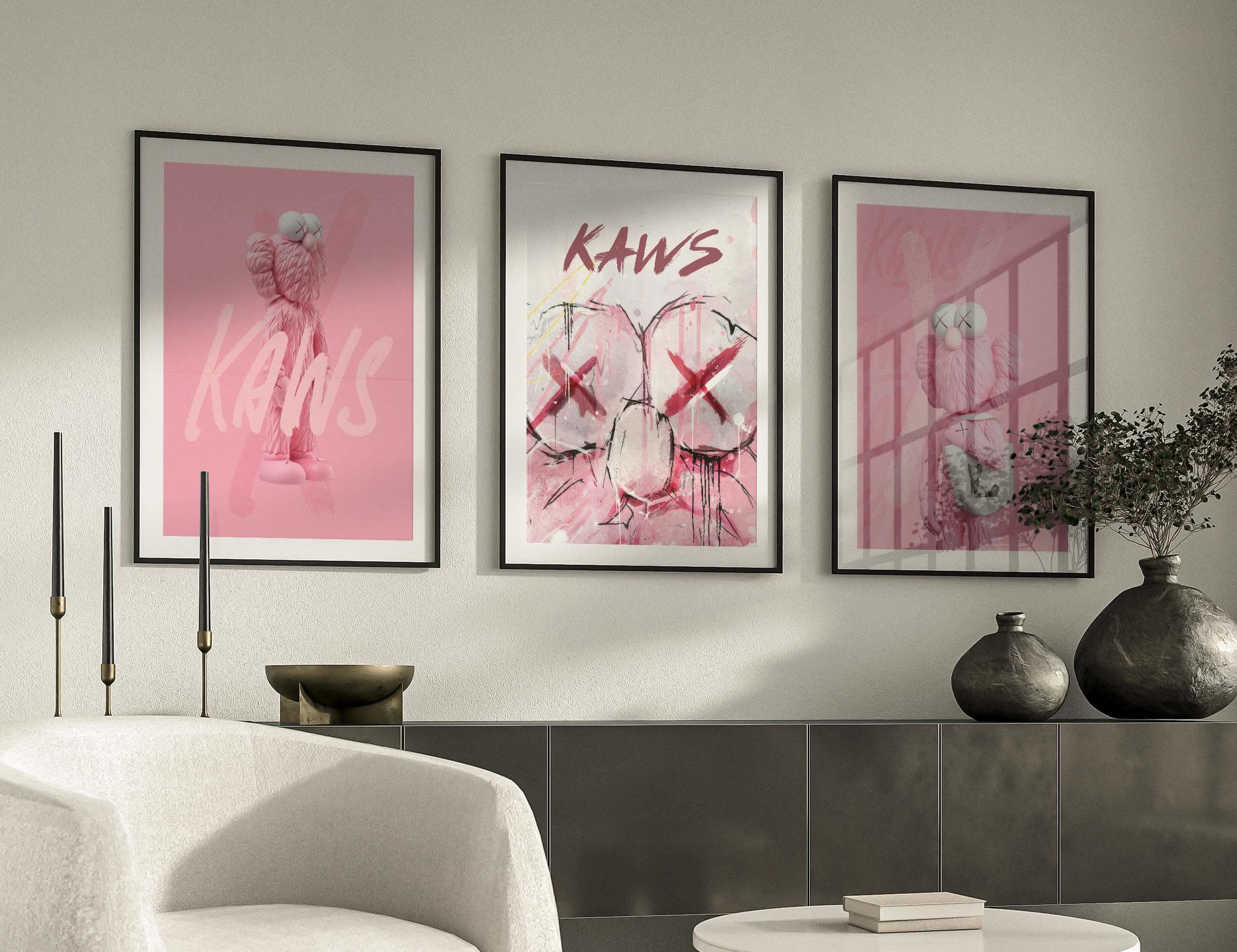 Pink Hypebeast Wall Art showcasing creative designs themed around street culture and urban fashion.