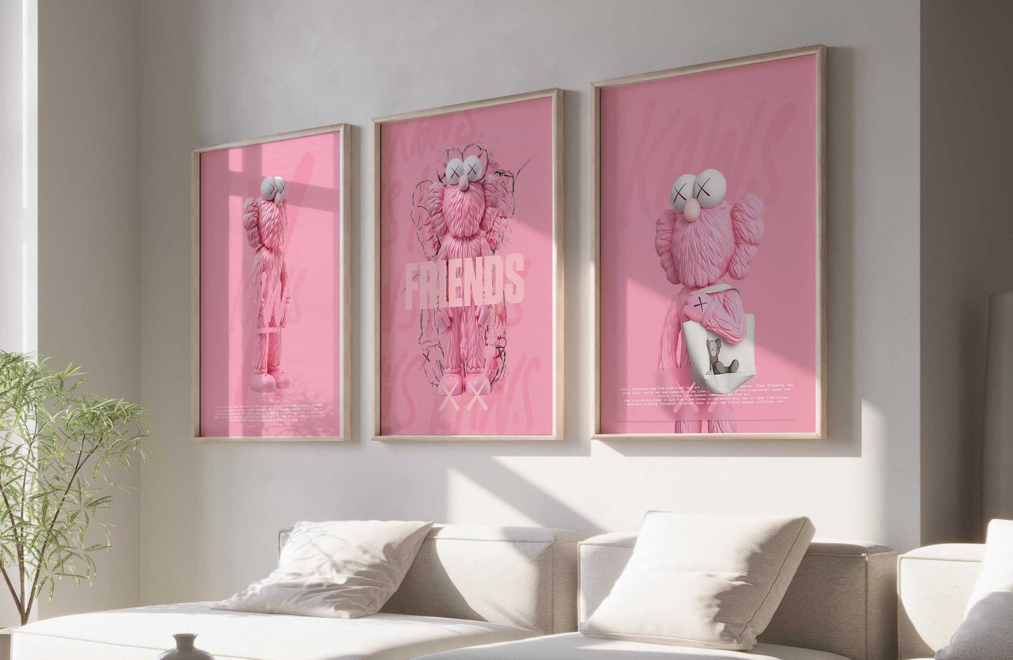 Pink Urban Wall Art Set of 3 - Haus of Prints