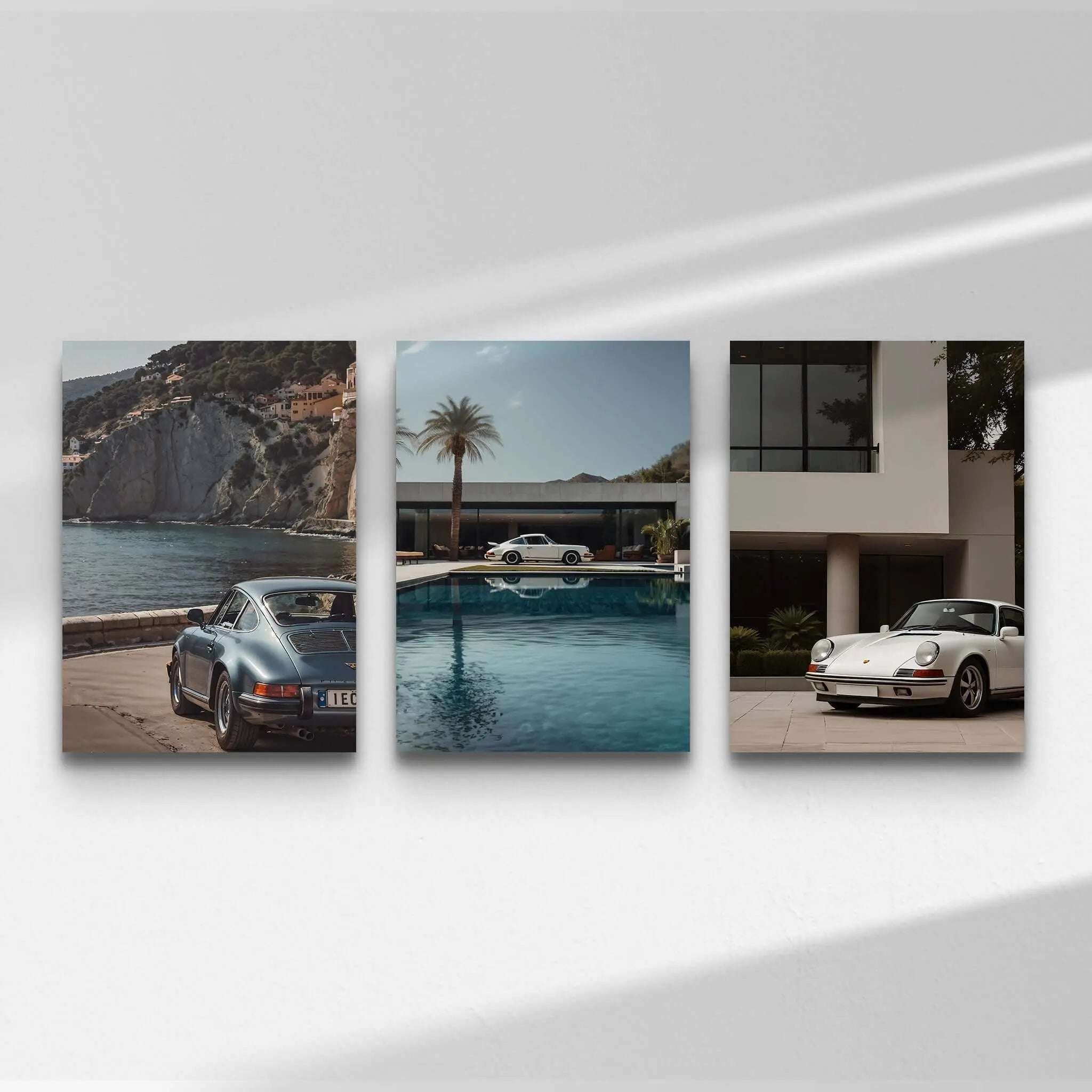 HAUS OF PRINTS Porsche 911 Printable Wall Art Set of 3 - CARS featuring Porsche 911 design elements