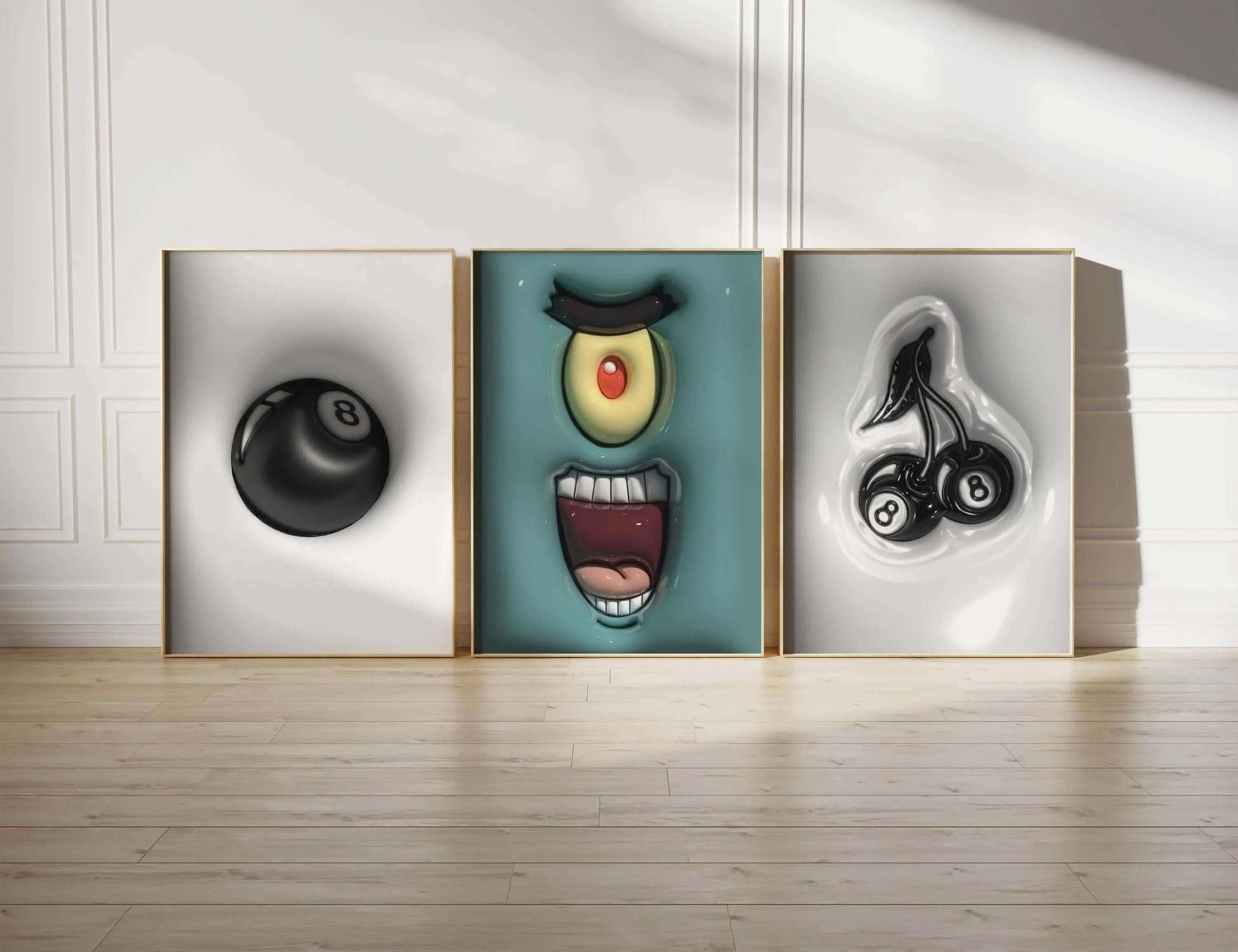 Hypebeast art piece displaying a vibrant collection of modern urban designs.