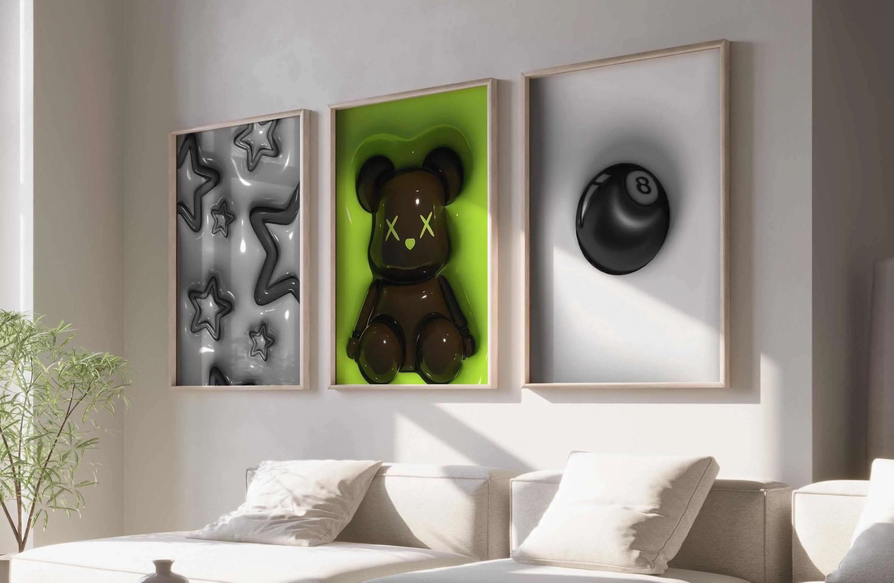Poster with bold black text saying "F**k You" in a playful 3D style on a white backdrop.