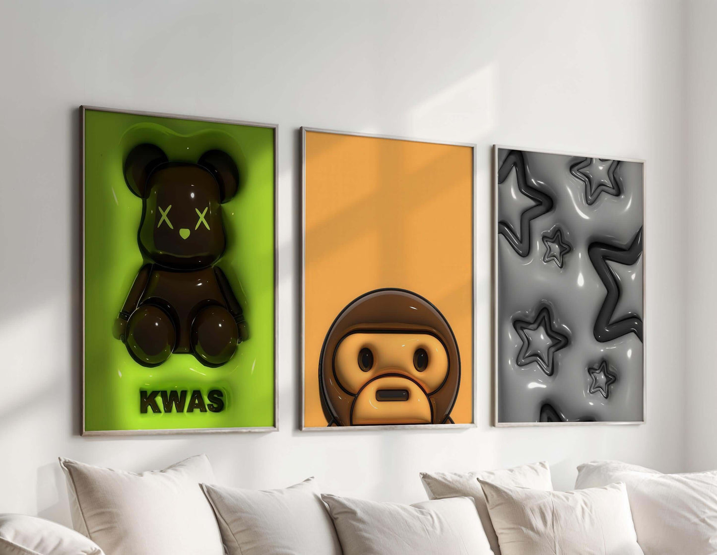 Set of 16 Hypebeast 3D Wall Art Posters - Haus of Prints