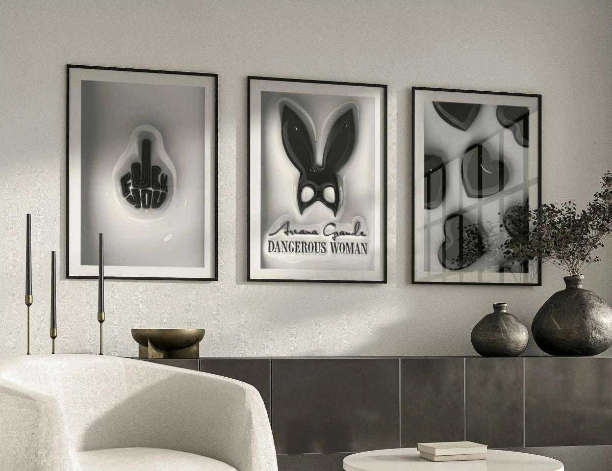 A stylish display of Hypebeast posters, emphasizing bold graphics and urban fashion themes for wall decor.
