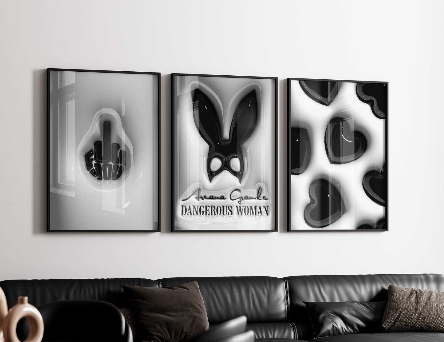 Set of 3 Hypebeast Black and White Posters - Haus of Prints