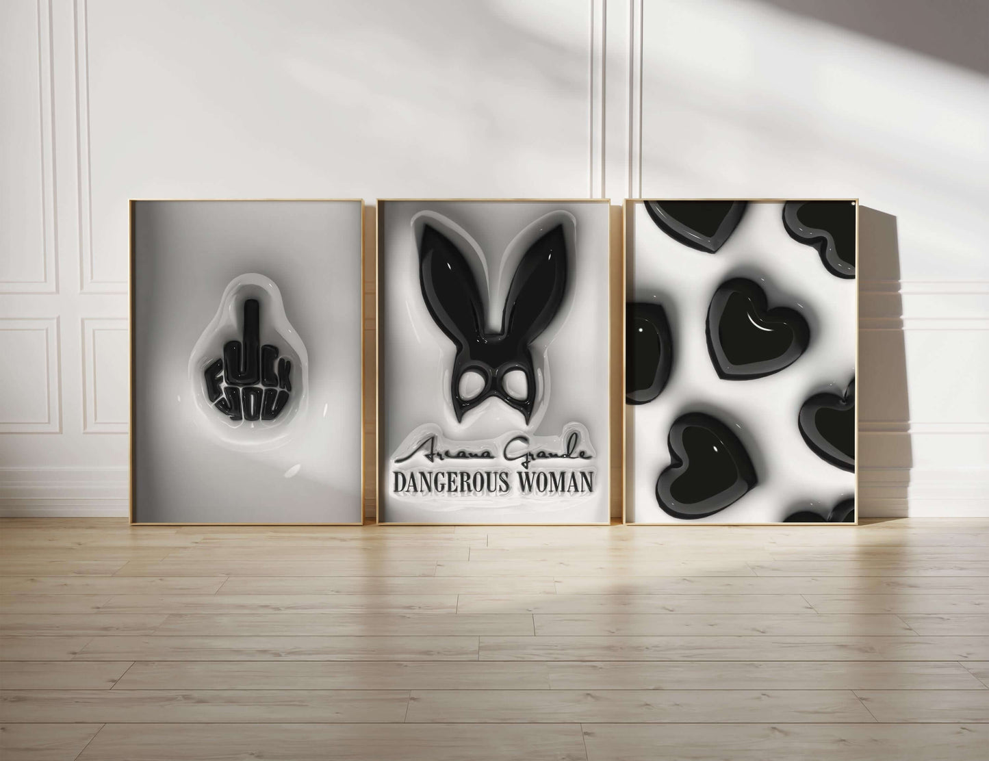 Set of 3 Hypebeast Black and White Posters - Haus of Prints