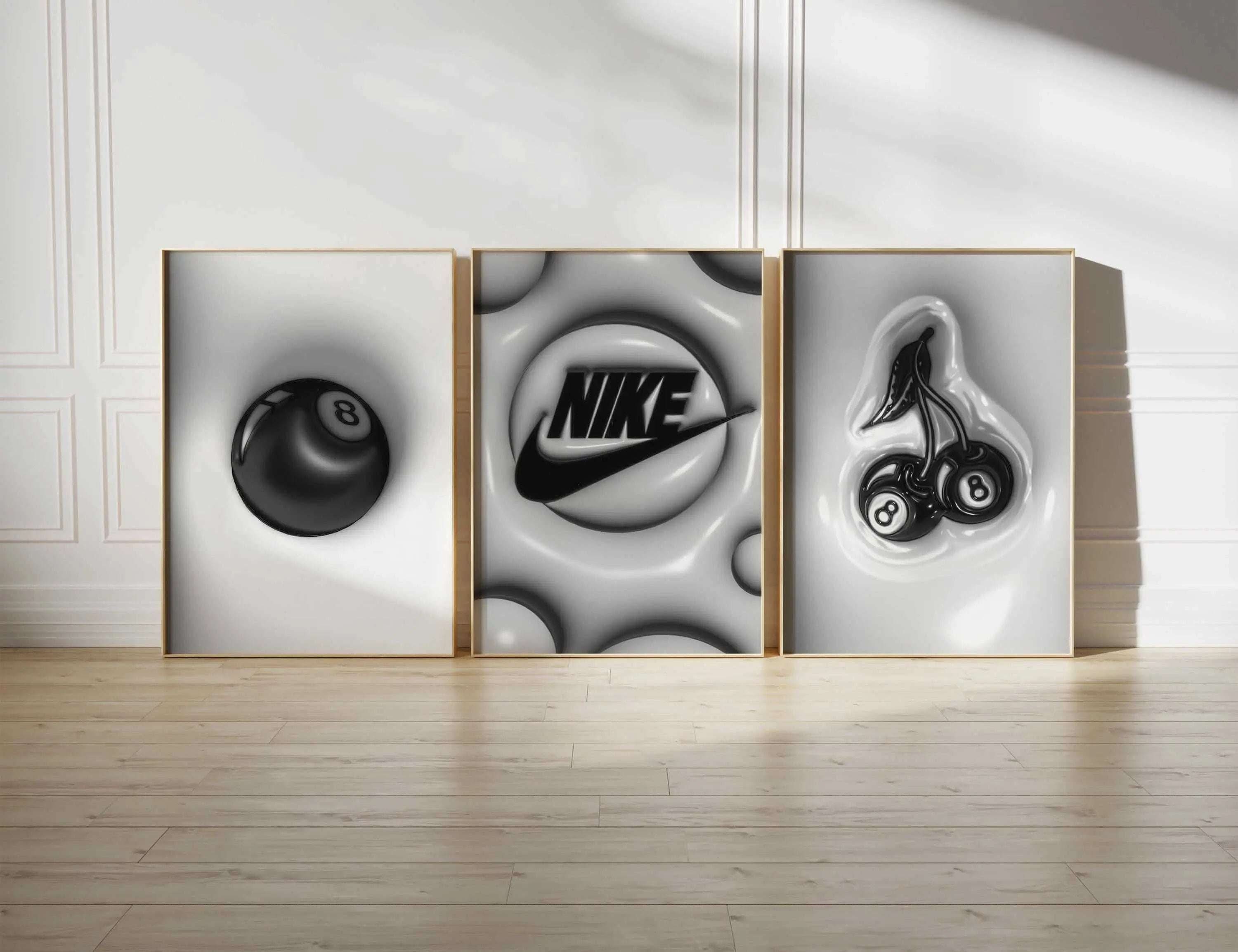 Colorful wall art segment displaying urban-themed graphics with dynamic designs ideal for stylish interiors.