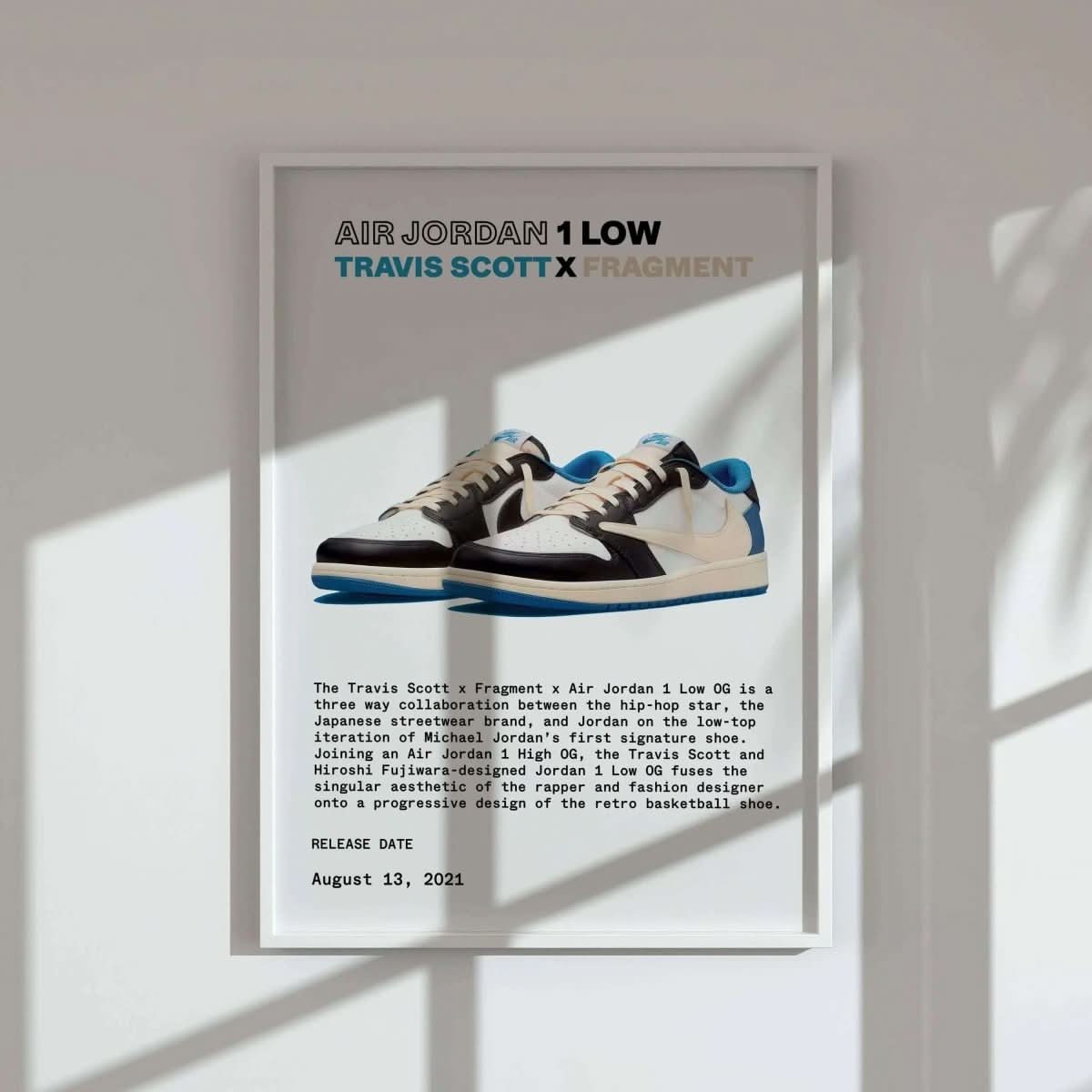 Sneaker art print with modern design, part of the three-piece wall art set, available for digital download.