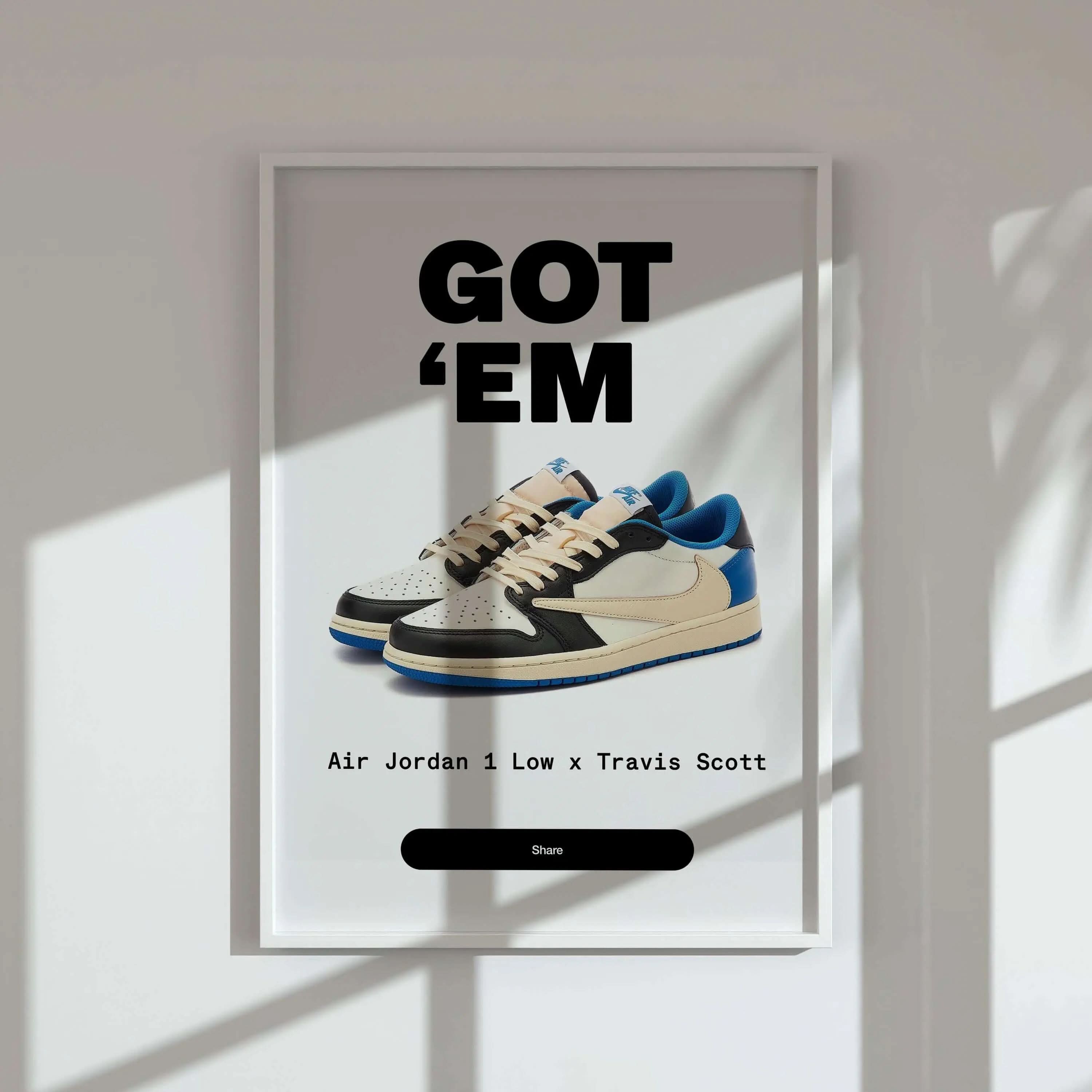 Artistic representation of sneakers, designed to elevate home decor, featured in the Digital Printable Wall Art.