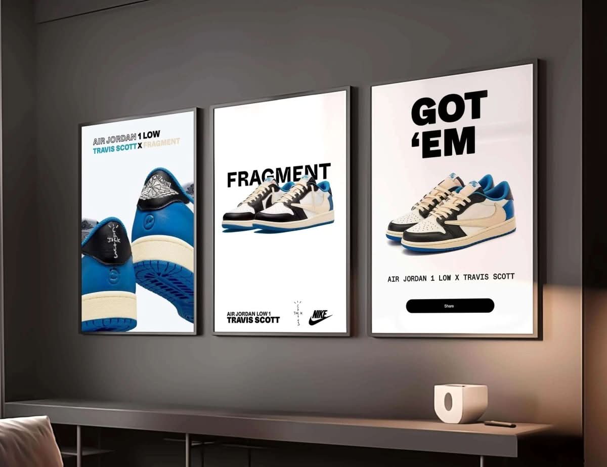 Third design in the Sneakerhead Printable Poster Set featuring unique sneaker art that celebrates individual style.