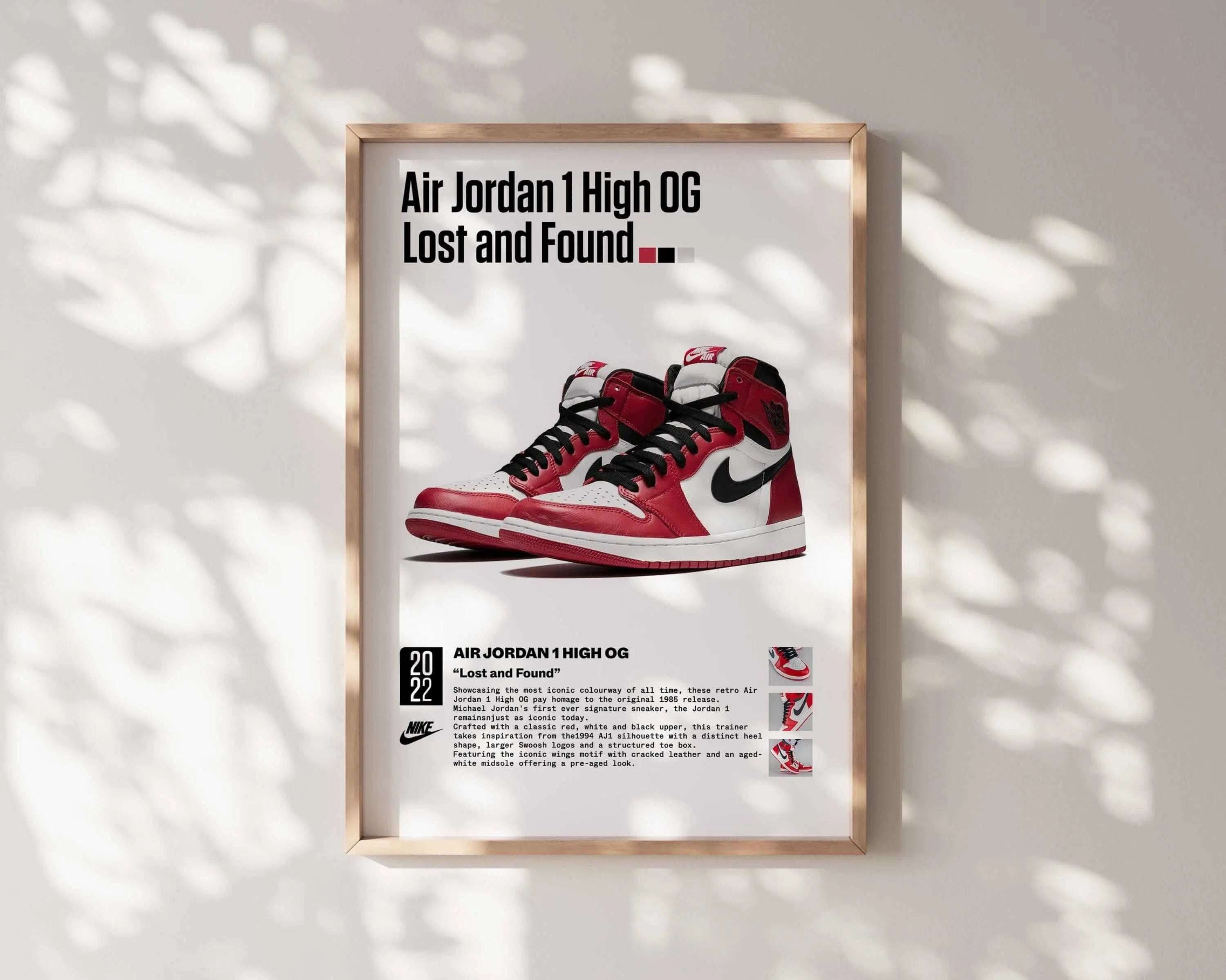 Streetwear Sneakerhead Decoration Poster with a digital art design of sneakers, ideal for chic room aesthetics.