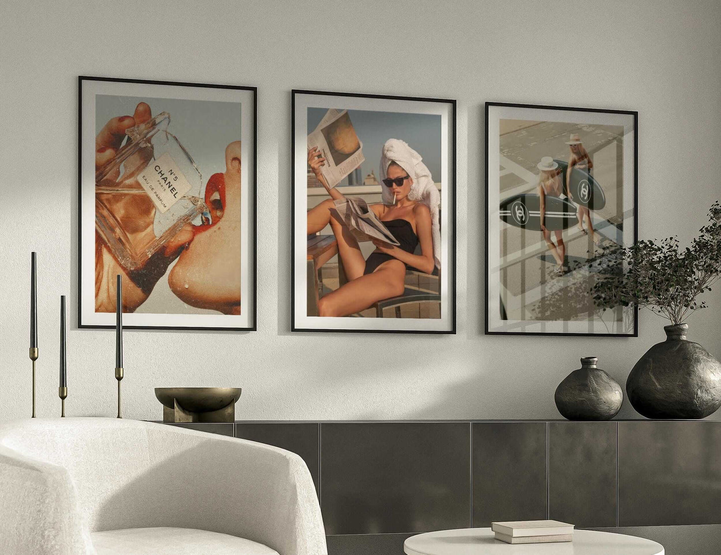 Vintage Fashion Poster Set of 3 - Haus of Prints