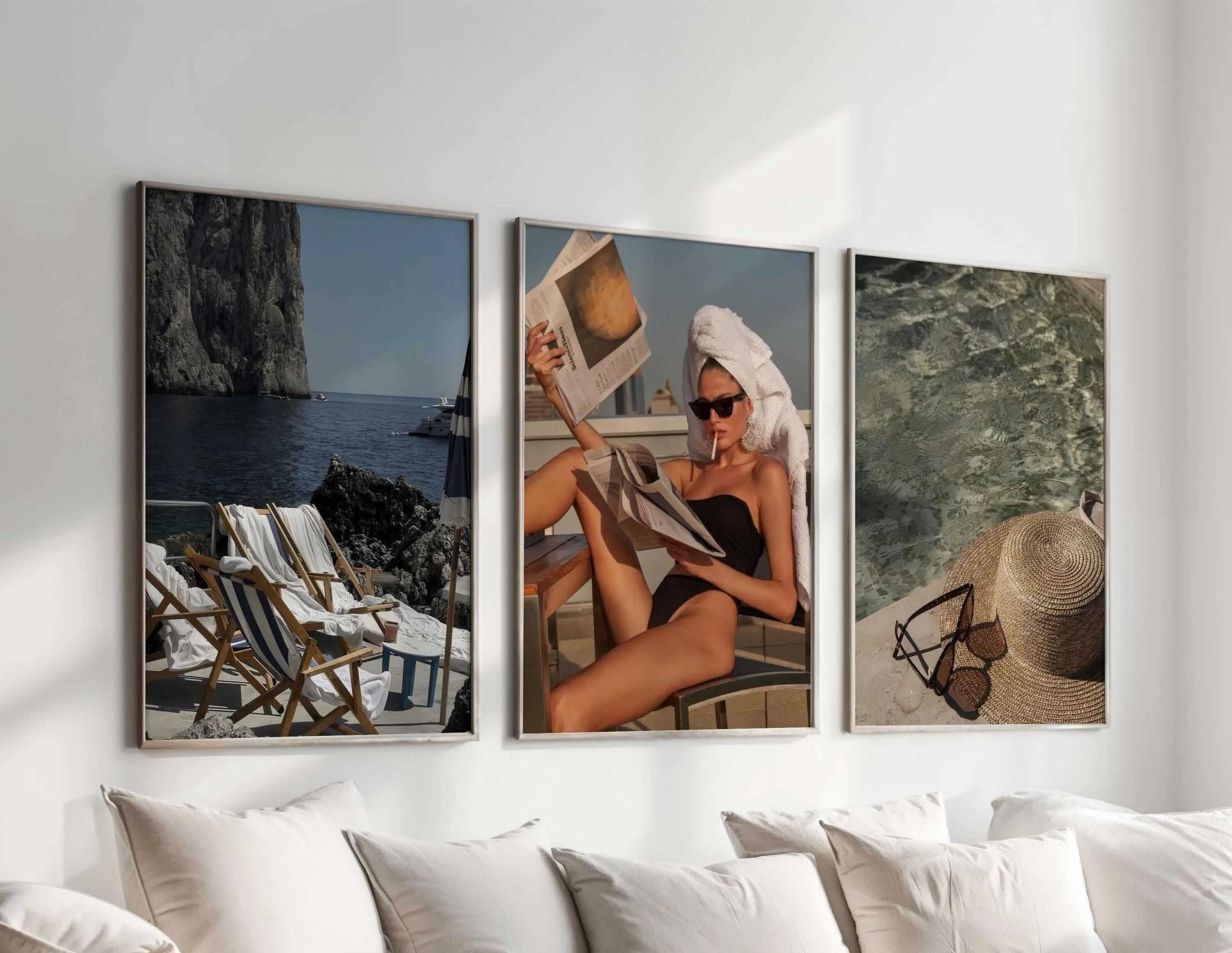 Vintage Retro Fashion Posters Set of 3, perfect for adding a splash of classic elegance to galleries and offices.