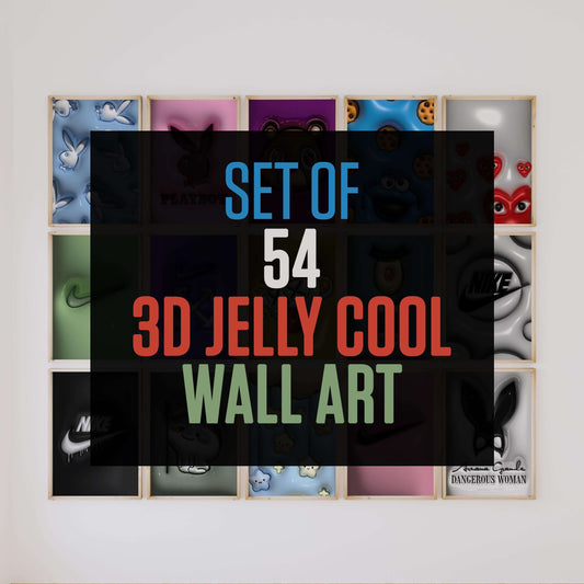 3D Art Hypebeast Poster Set of 54 - Haus of Prints