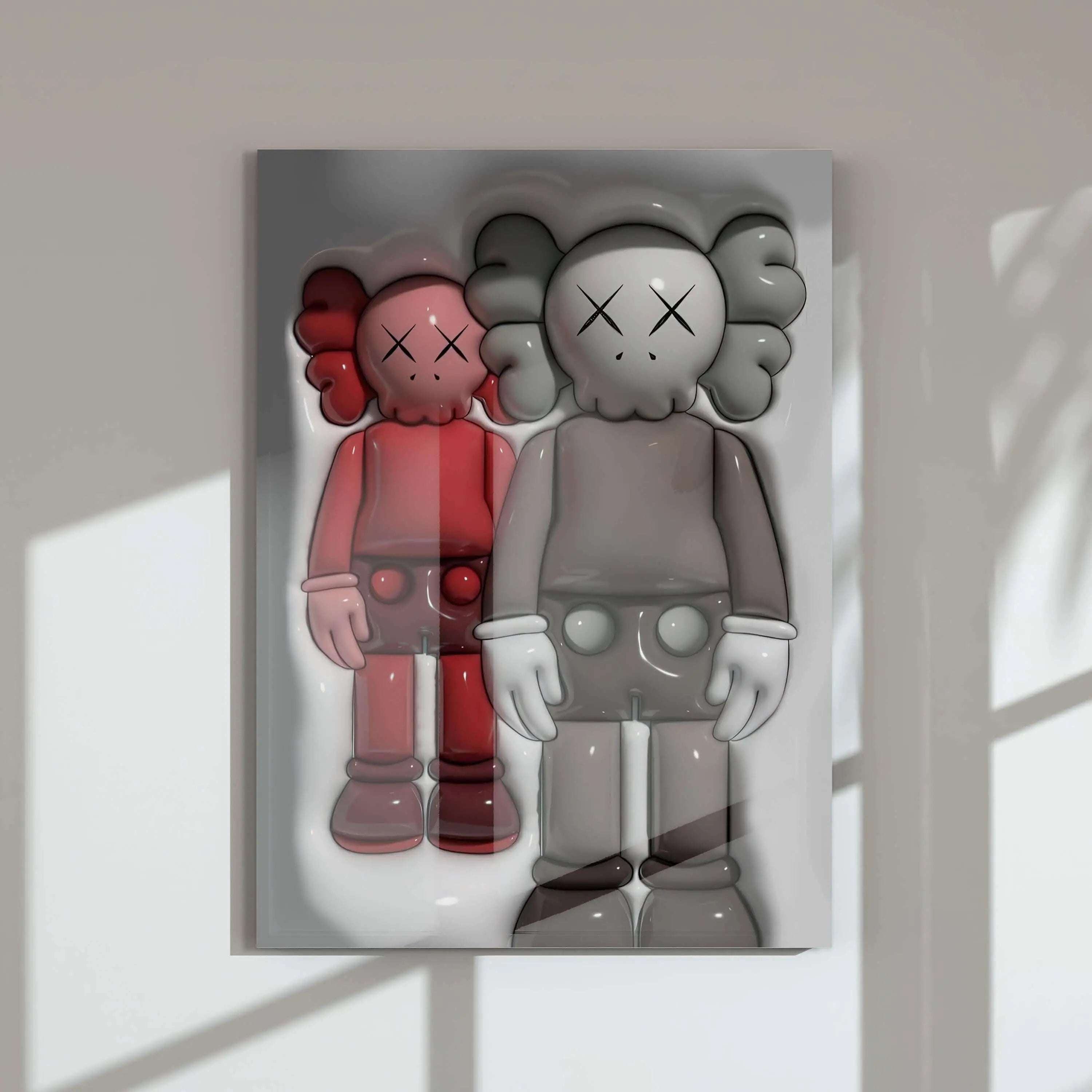 3D Hypebeast Cool Room Decor Set of 12 featuring bold streetwear character art in neutral tones, digital wall art by Haus of Prints.