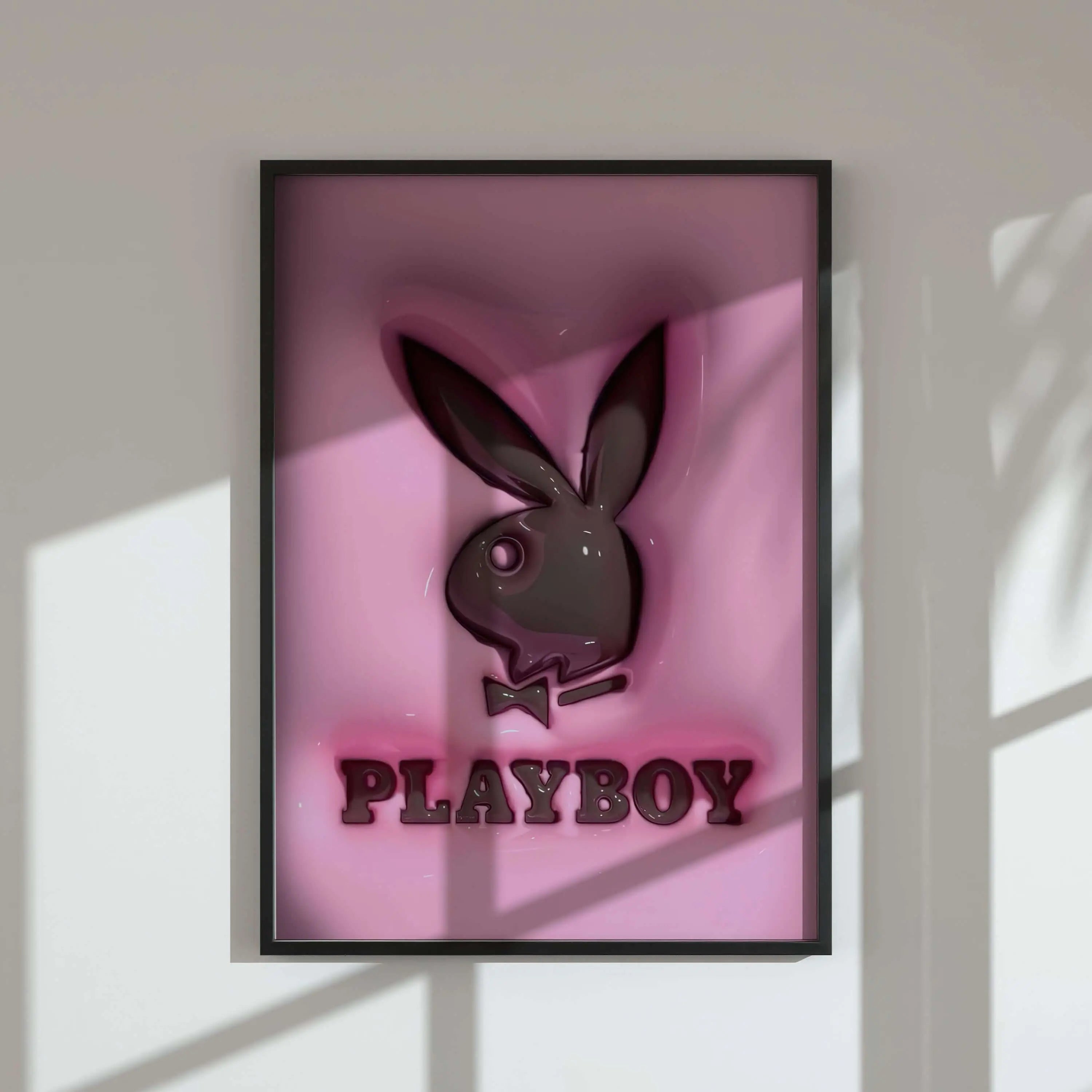 3D Urban Wall Art Print Set of 12 featuring glossy urban culture icon in pink framed printable art for modern home decor by Haus of Prints