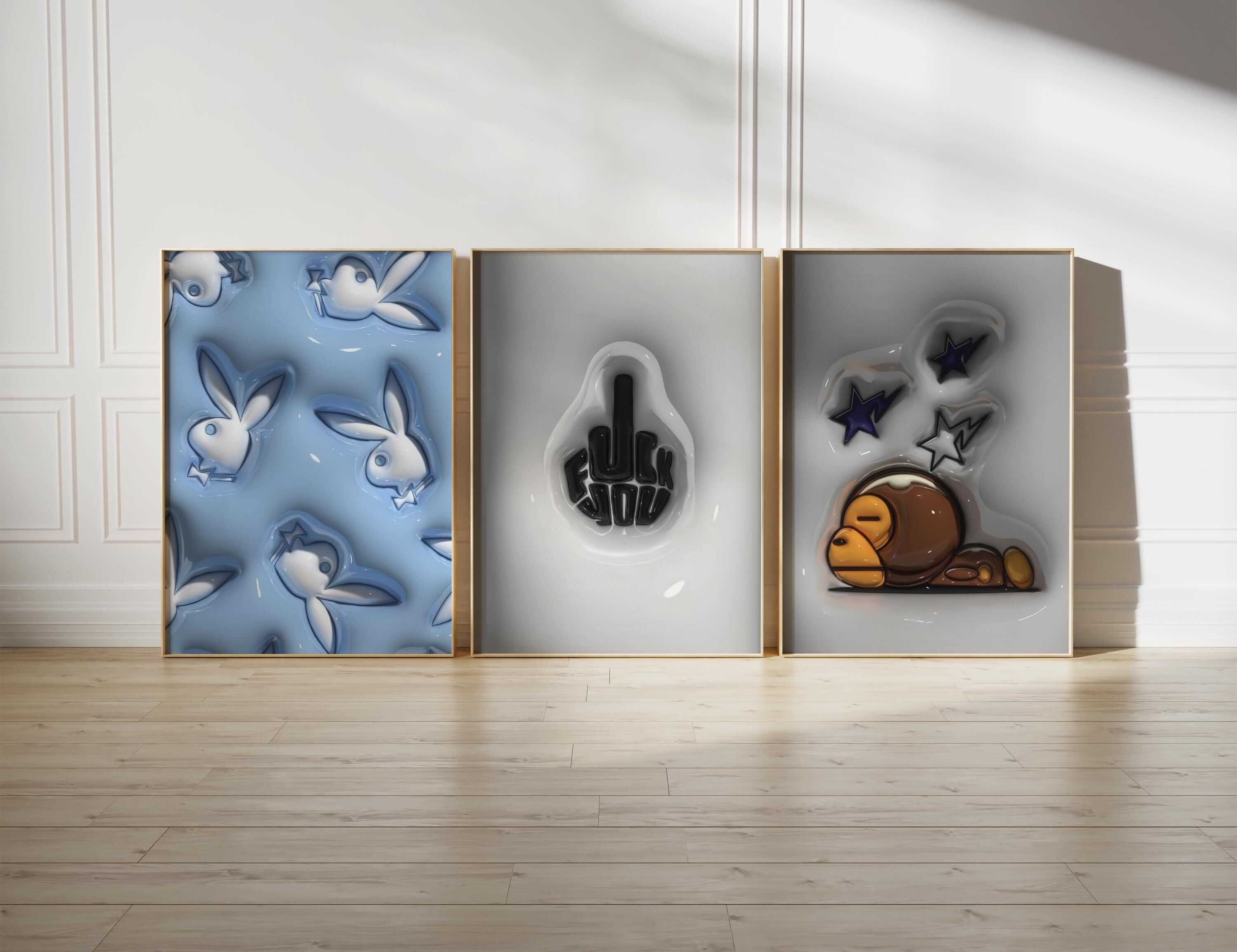 3D Urban Wall Art Print Set of 12 - Haus of Prints