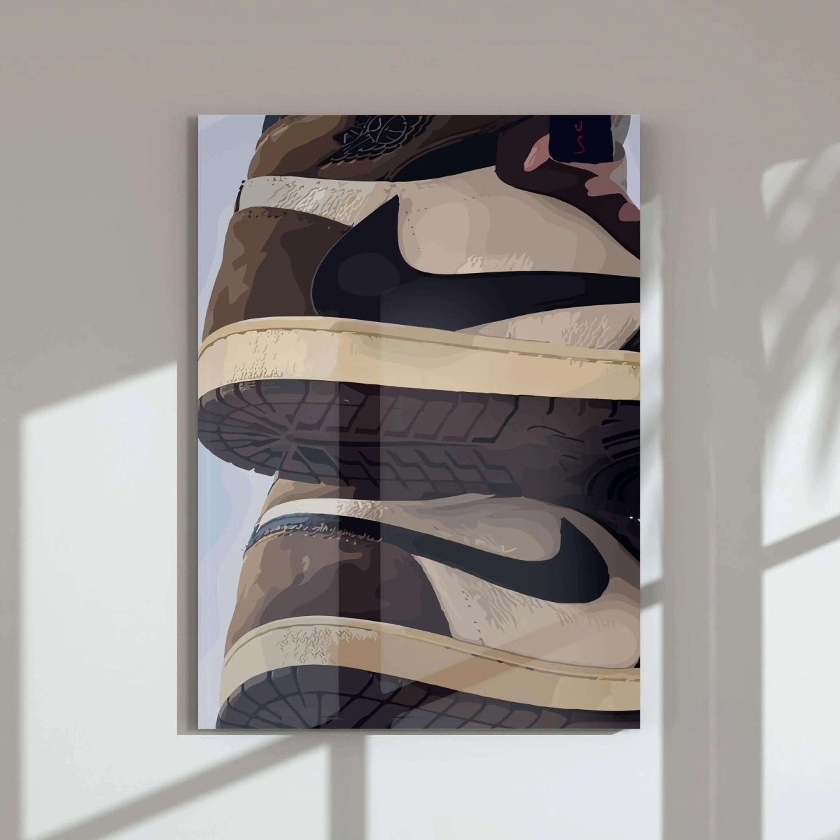 Abstract Black Man Wall Art Set of 12 featuring Afrocentric digital wall art and printable art displayed in a modern living room by Haus of Prints.