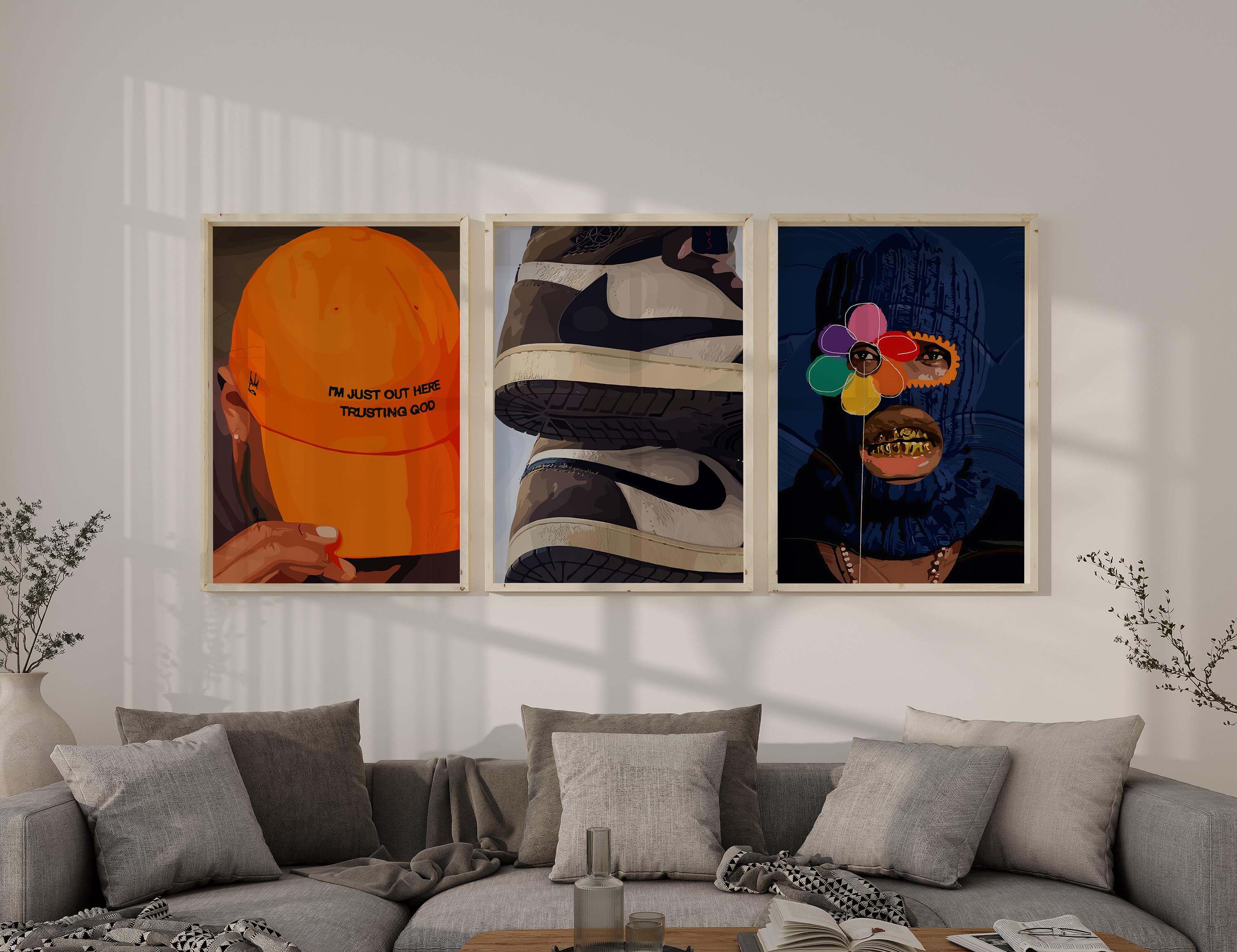 Abstract Black Man Wall Art Set of 12 - Haus of Prints