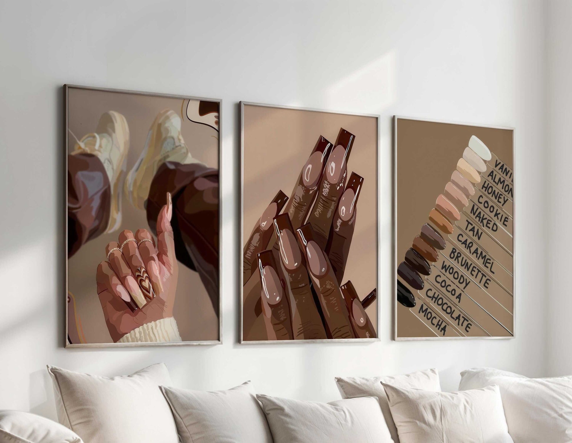 Abstract Black Woman Art Set of 9 - Haus of Prints