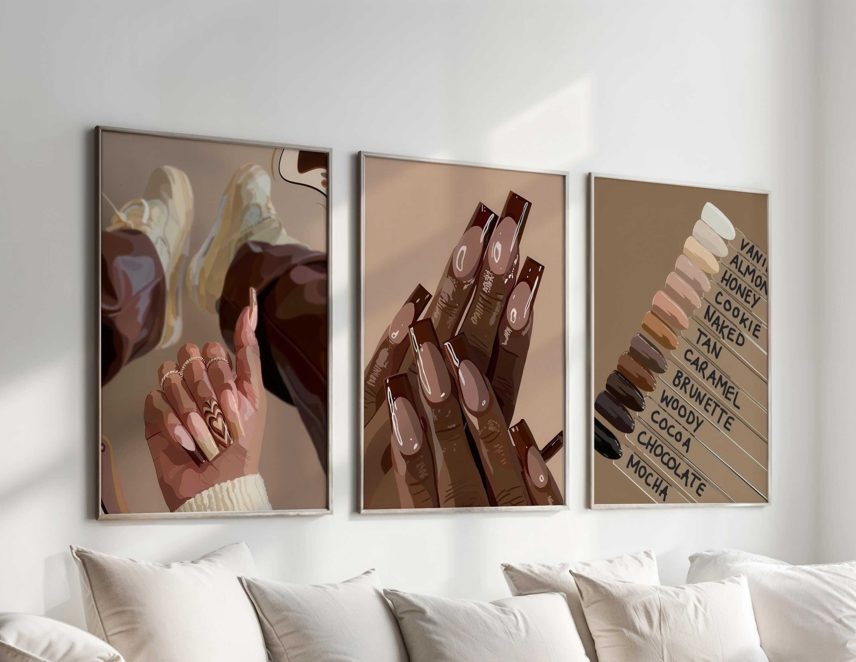 Abstract Black Woman Art Set of 9 - Haus of Prints
