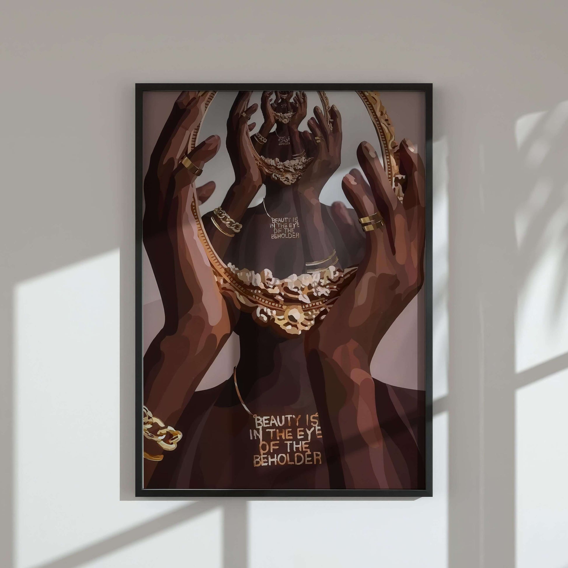 Abstract Black Woman Art Set of 9 - Haus of Prints