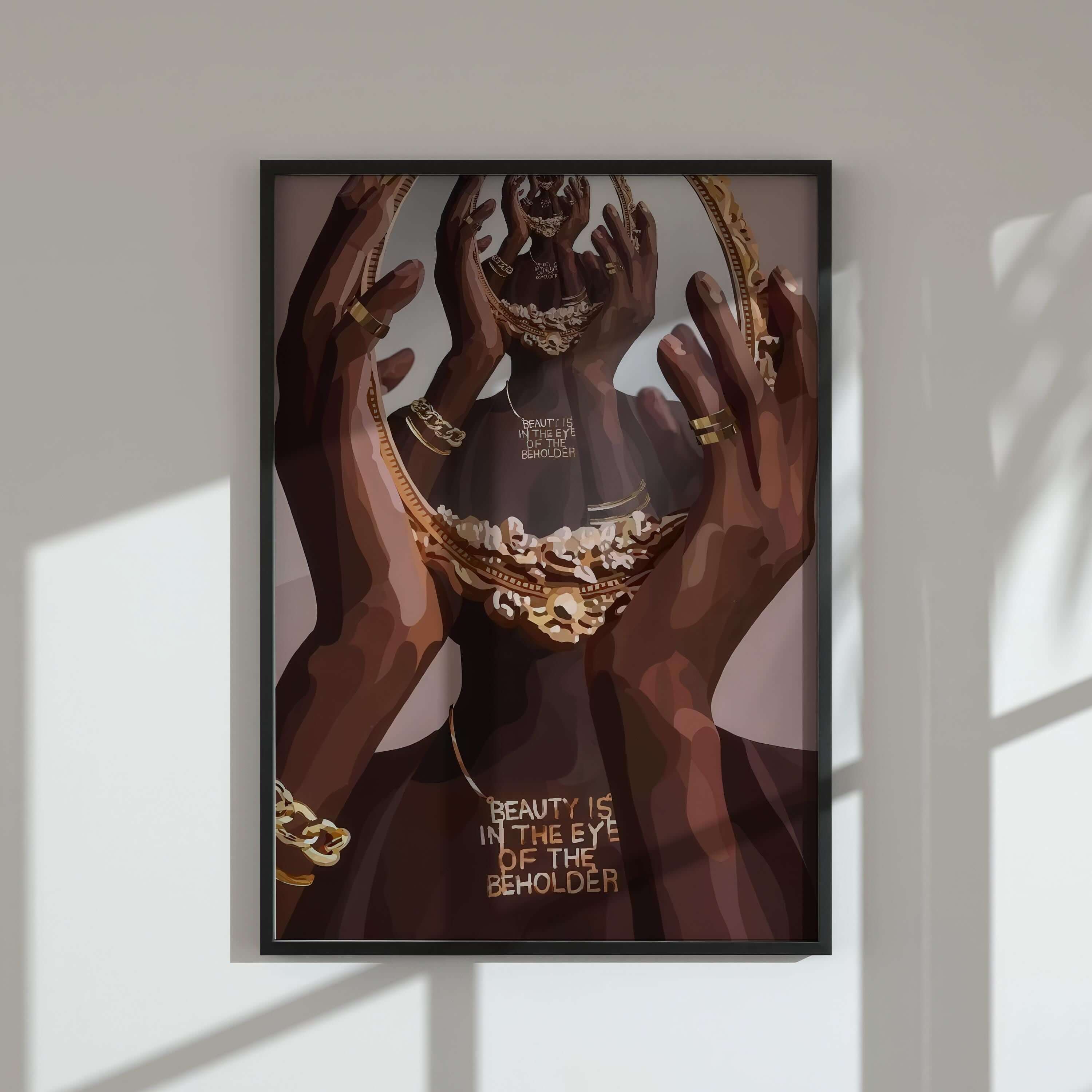 Abstract Black Woman Art Set of 9 - Haus of Prints