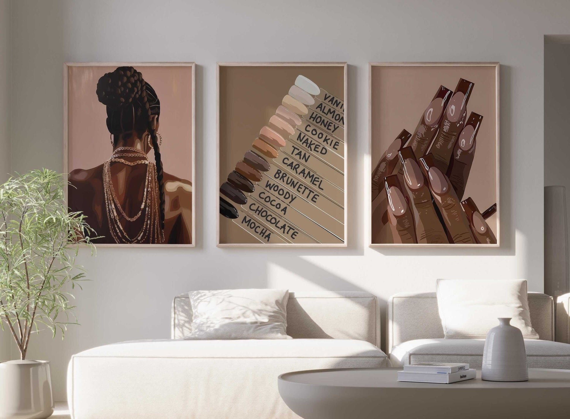Abstract Black Woman Art Set of 9 - Haus of Prints