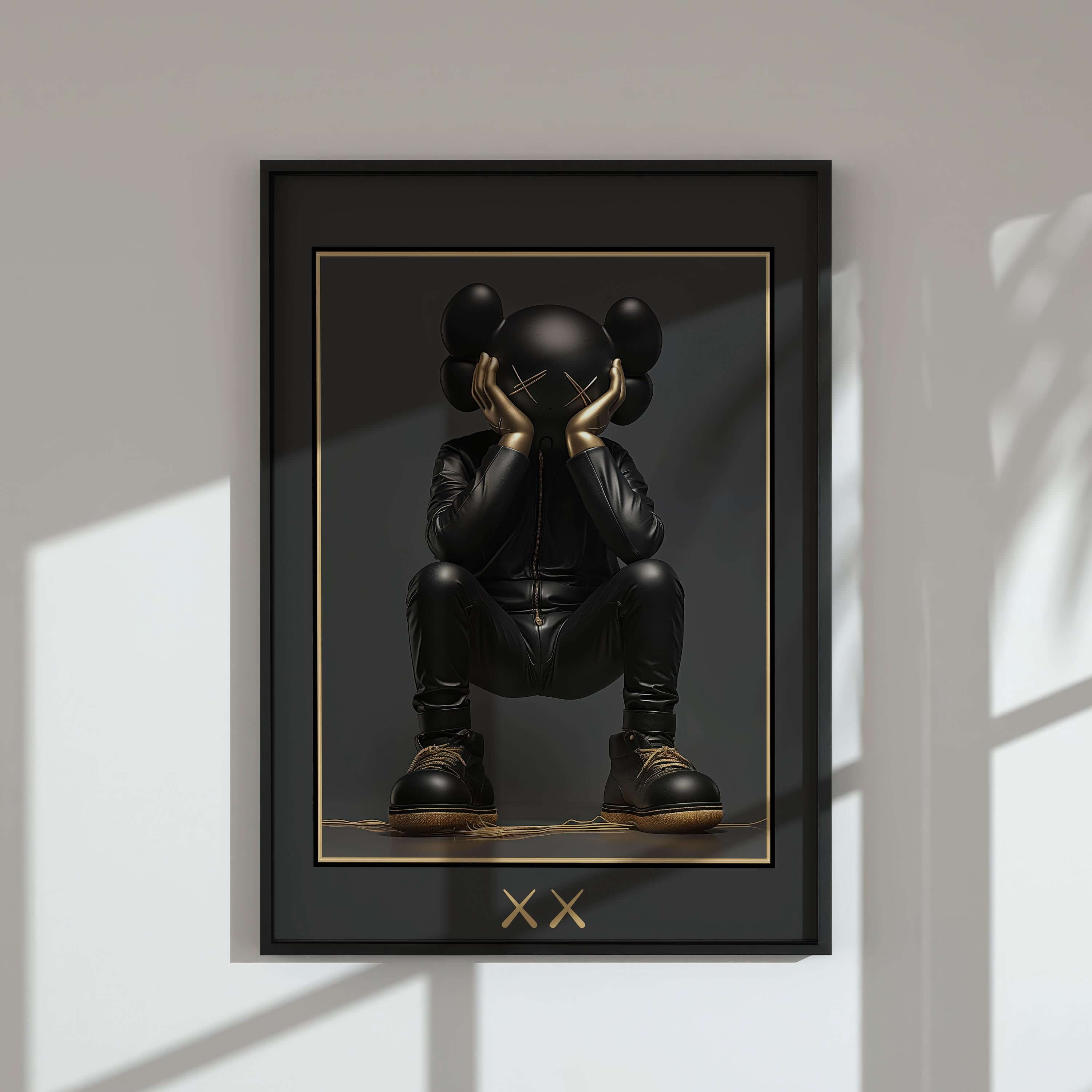 Abstract Gold Hypebeast Poster Set of 3 - Haus of Prints