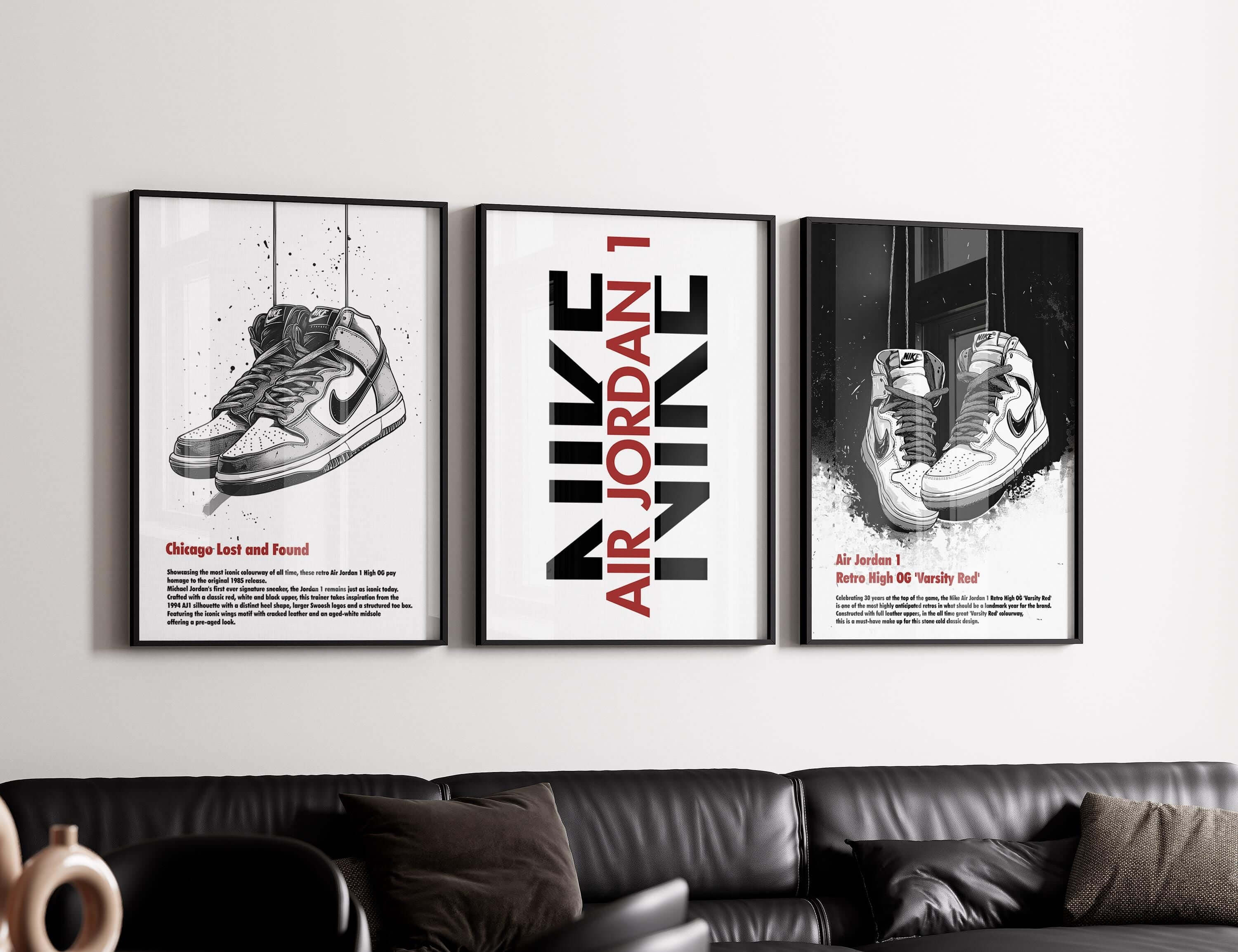 Abstract Modern Sneakerhead Poster Set of 3 - Haus of Prints